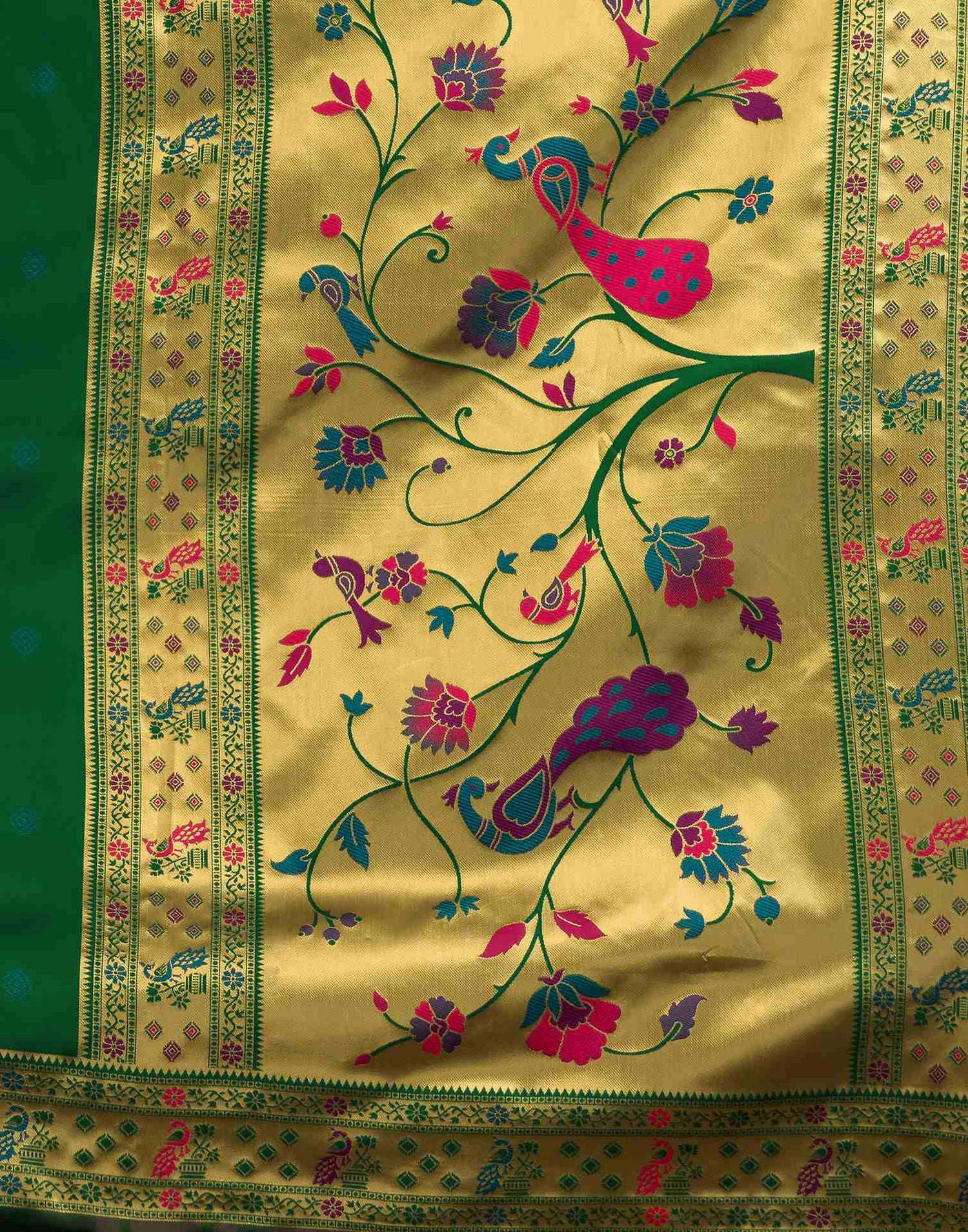 Green Silk Woven Paithani Saree
