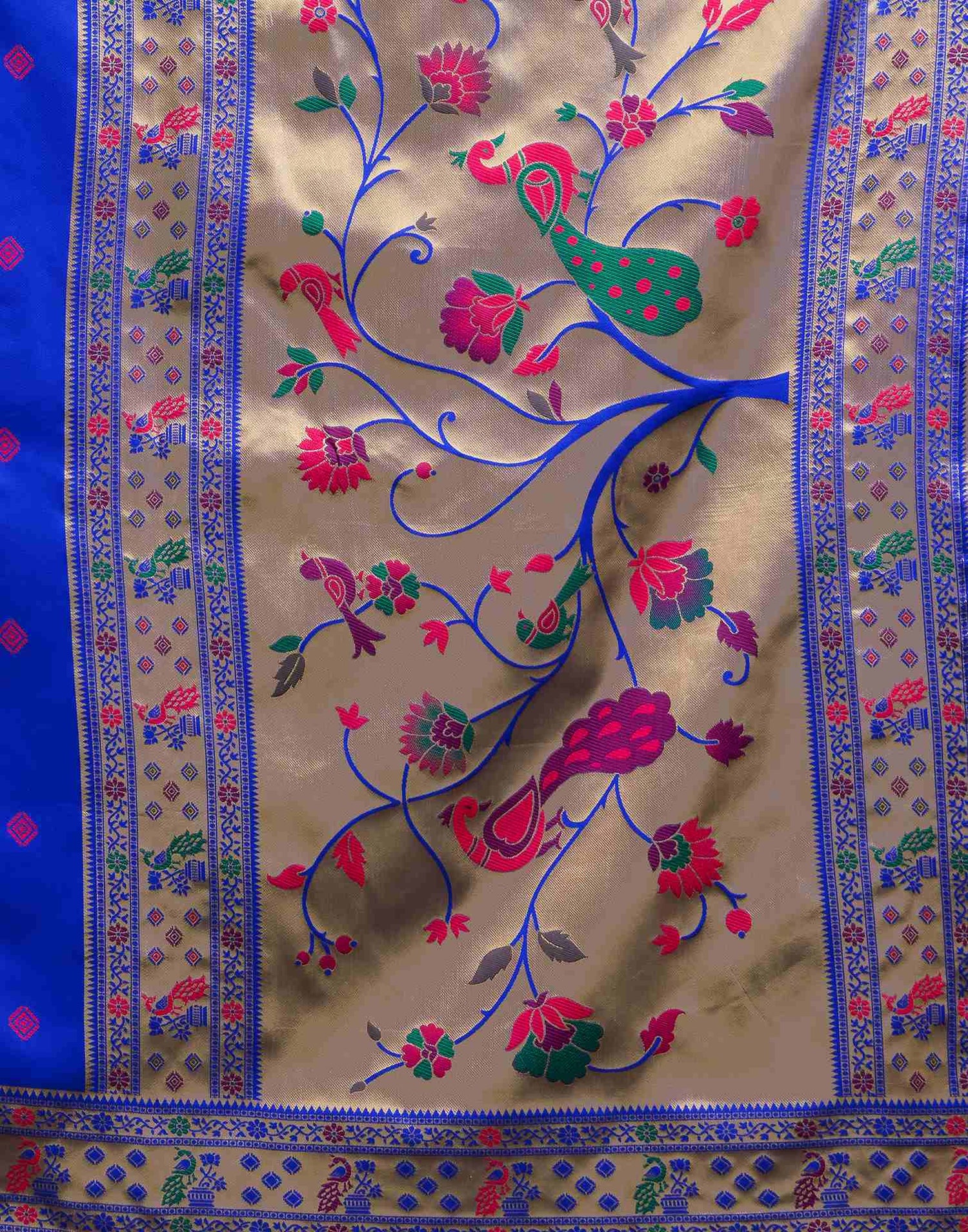 Blue Silk Woven Paithani Saree