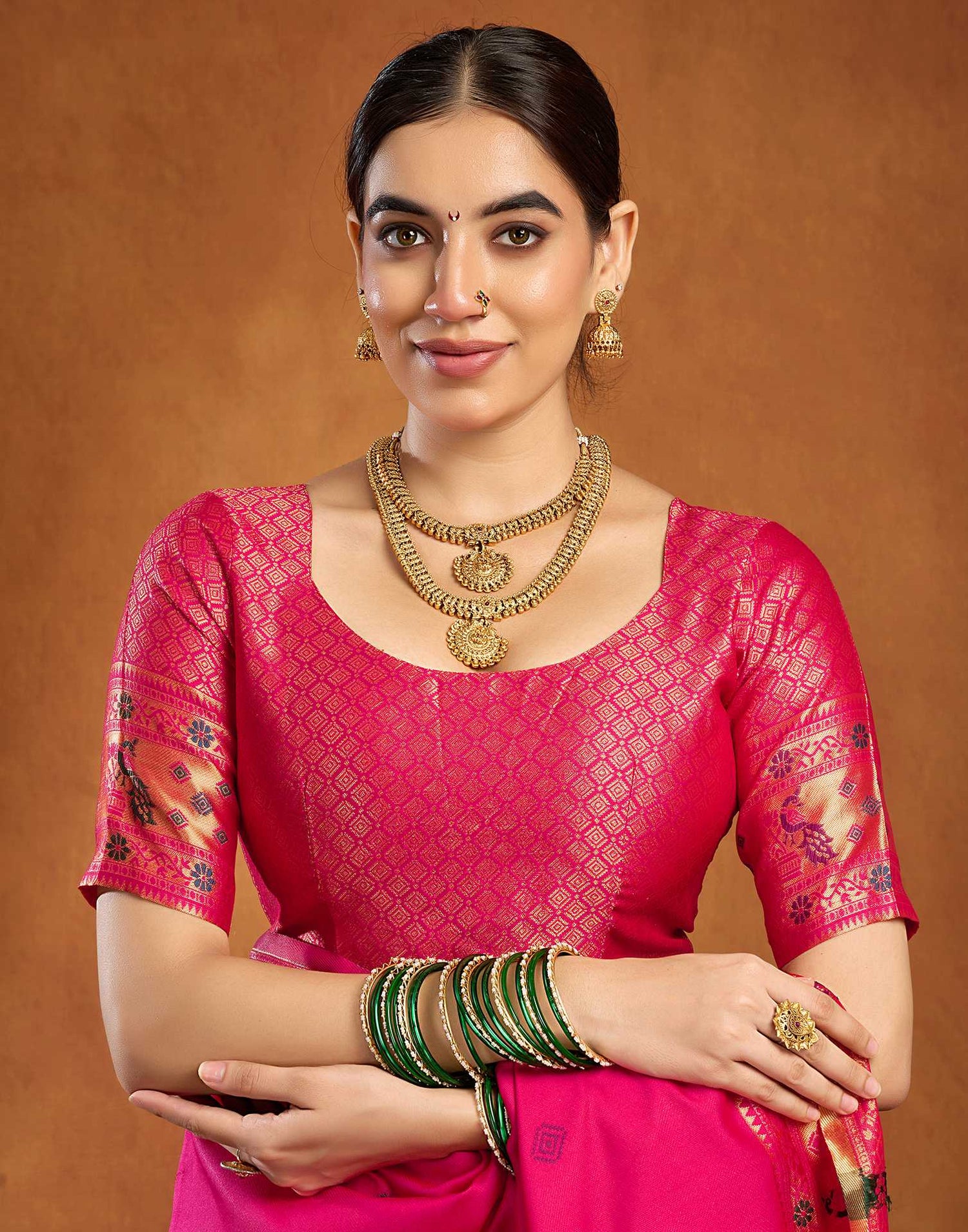 Pink Silk Woven Paithani Saree