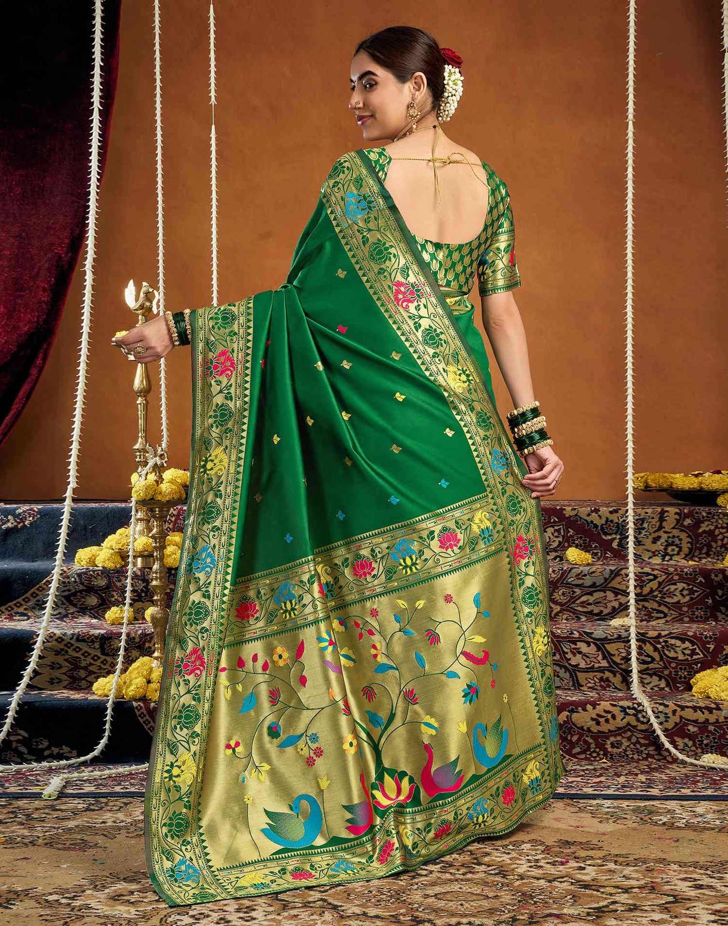 Green Silk Woven Paithani Saree