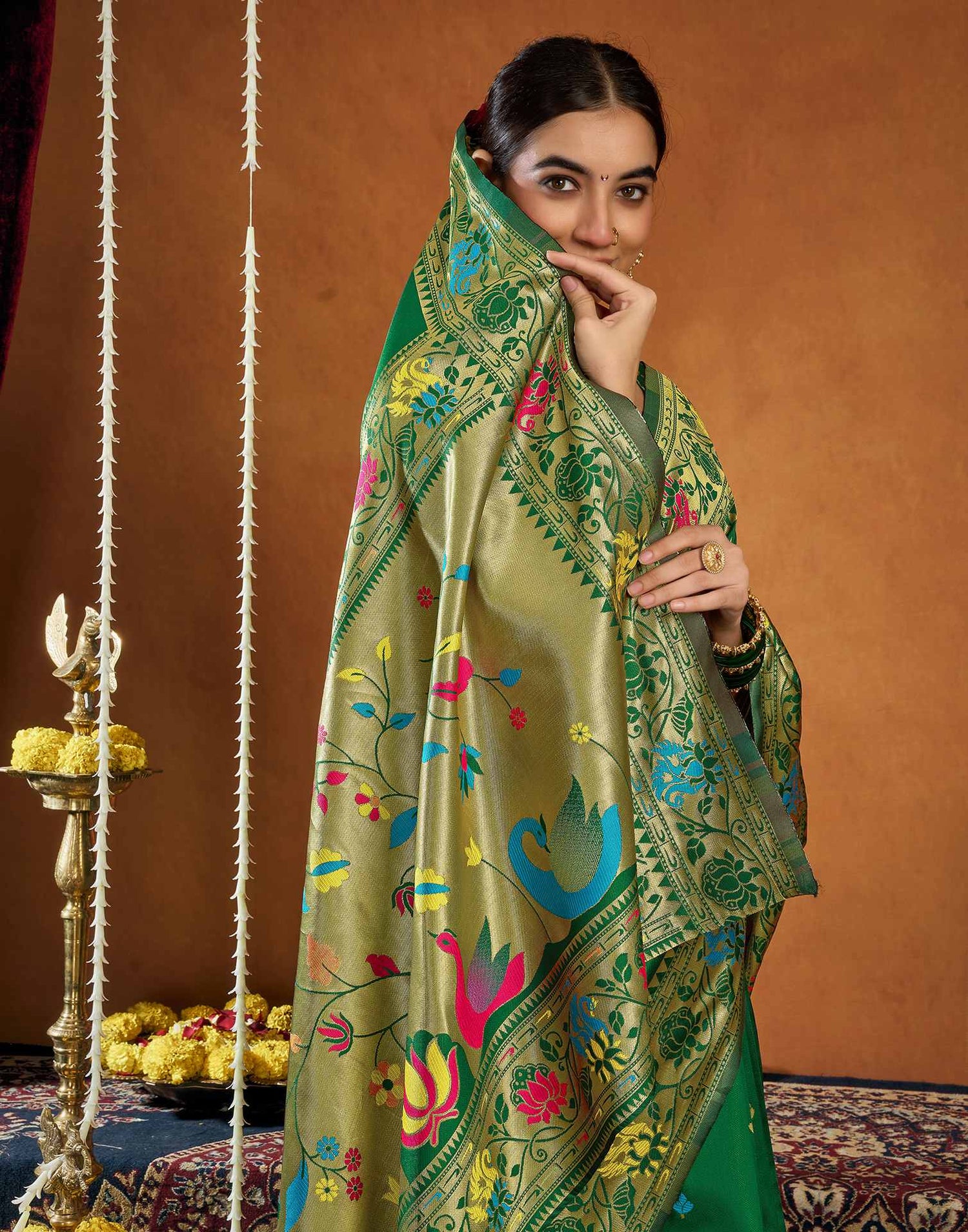 Green Silk Woven Paithani Saree