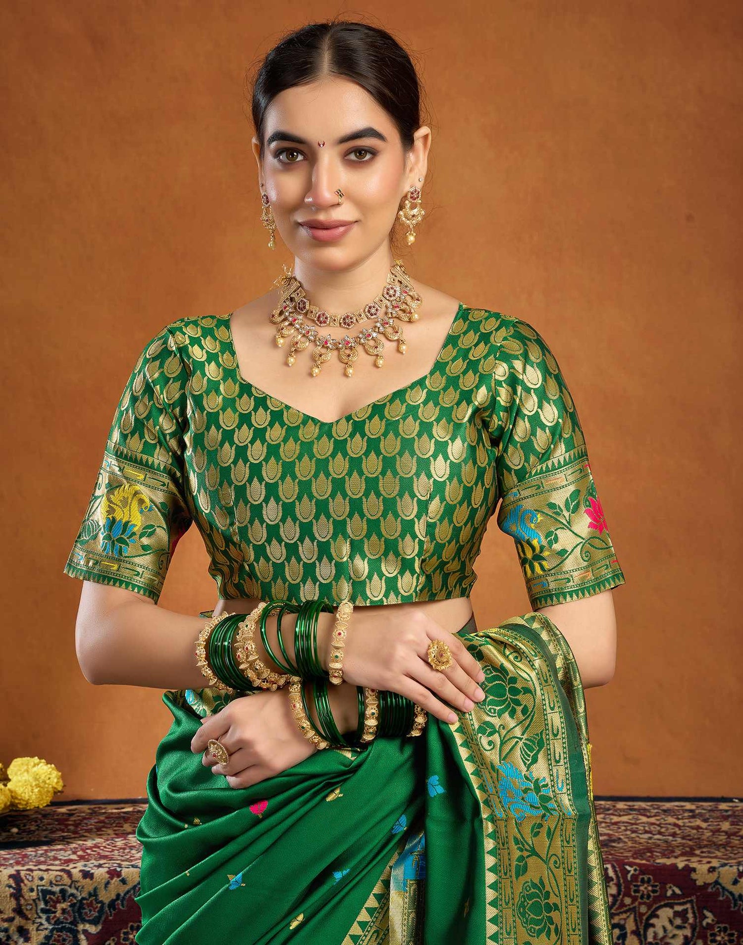 Green Silk Woven Paithani Saree