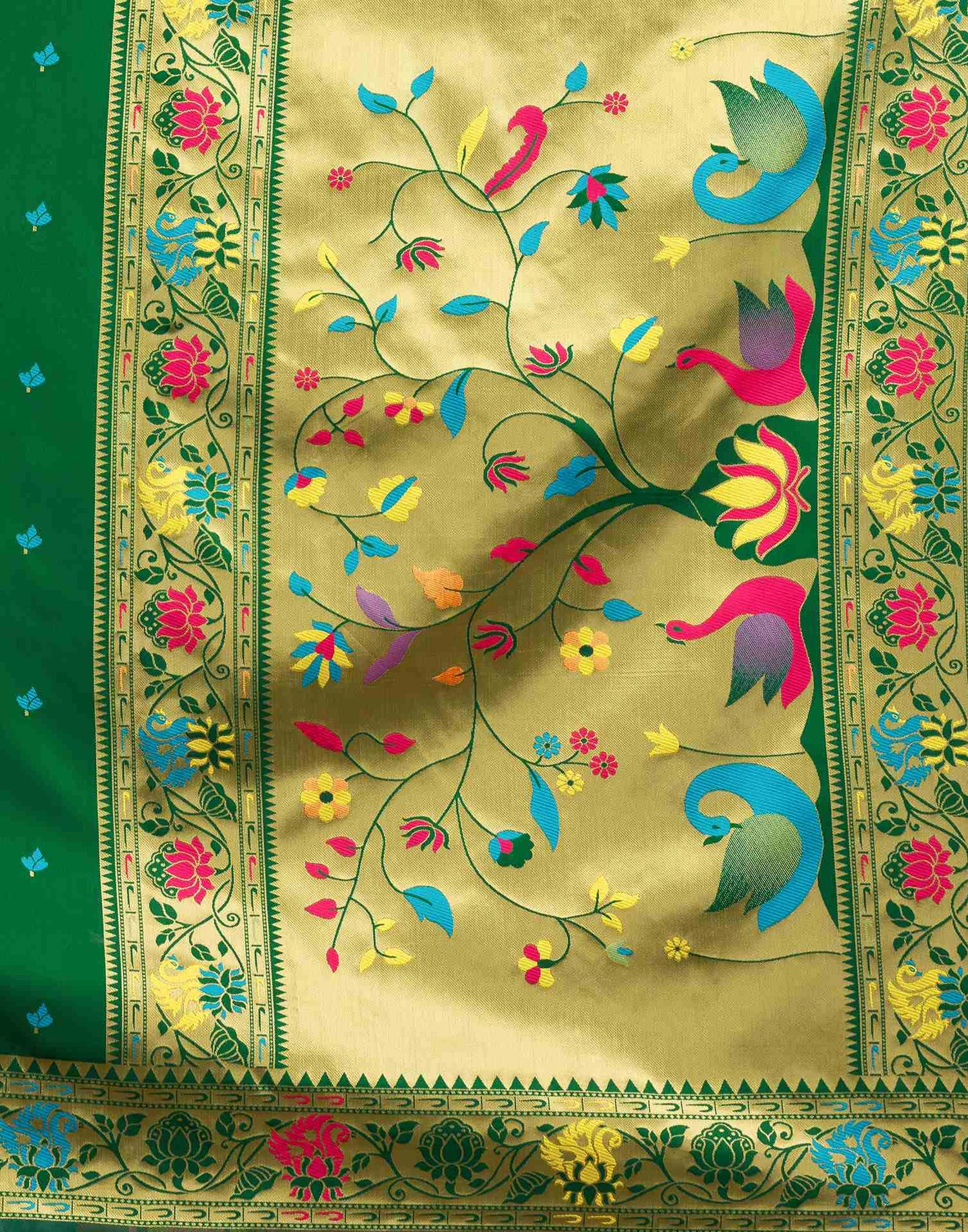 Green Silk Woven Paithani Saree
