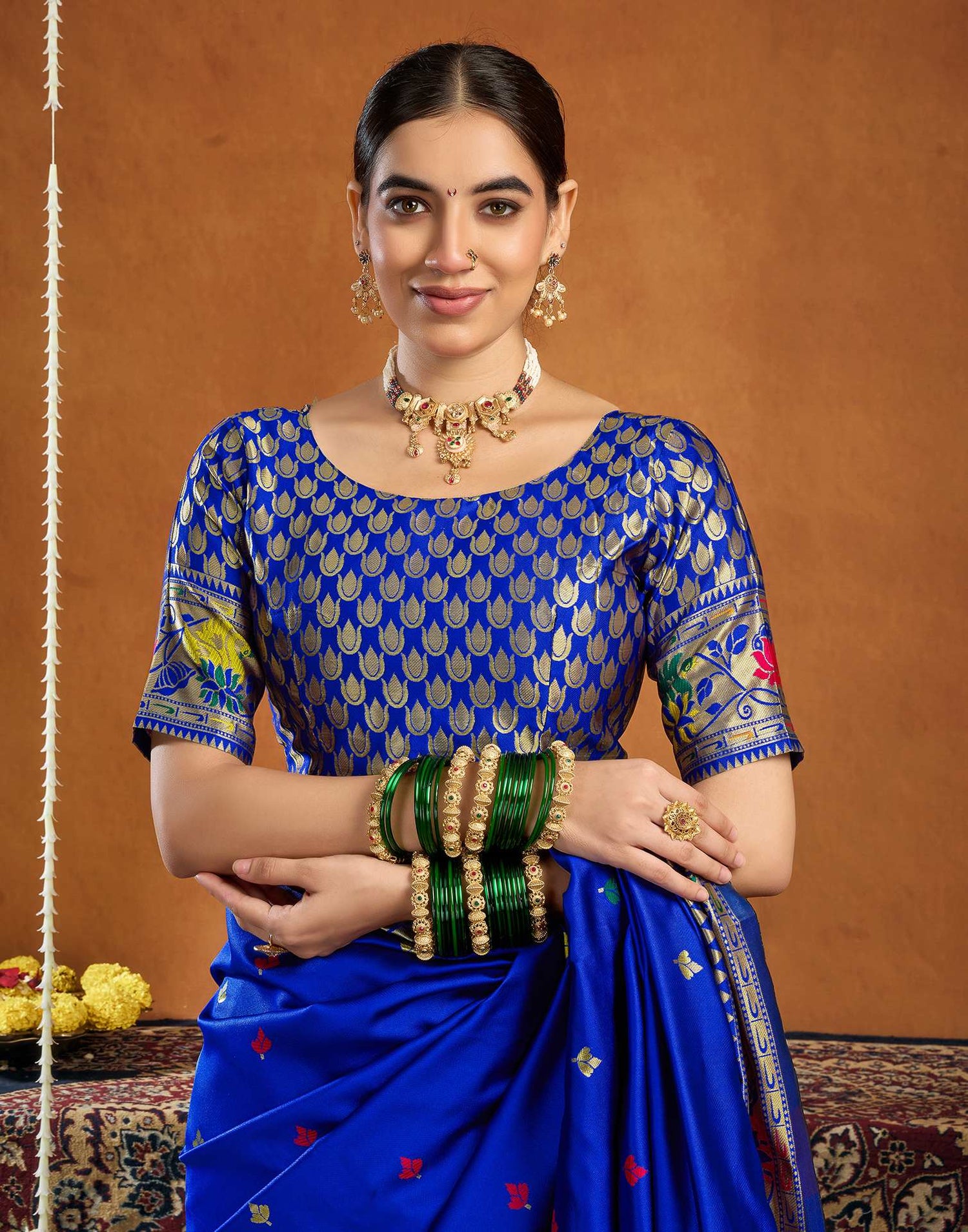 Blue Silk Woven Paithani Saree