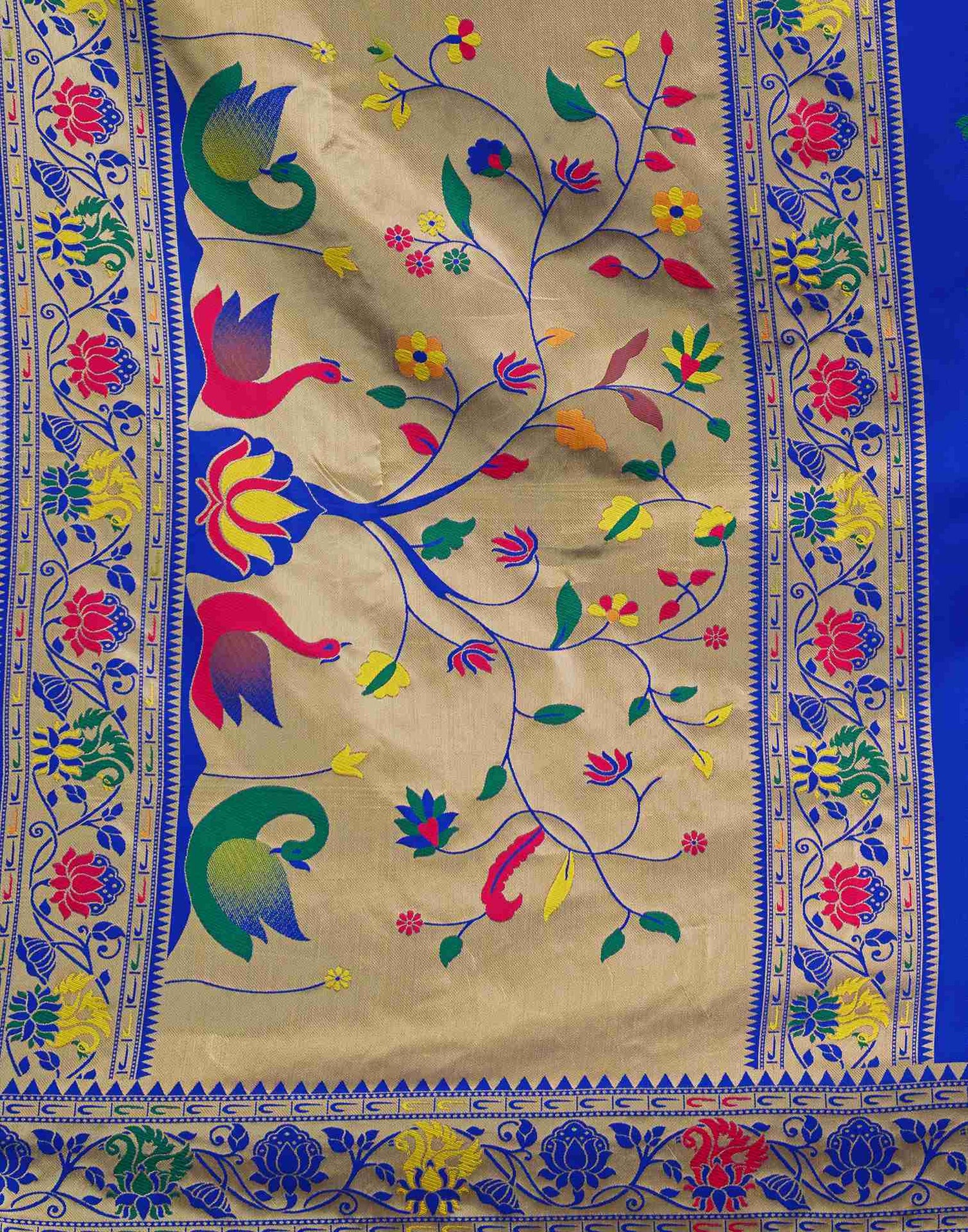 Blue Silk Woven Paithani Saree