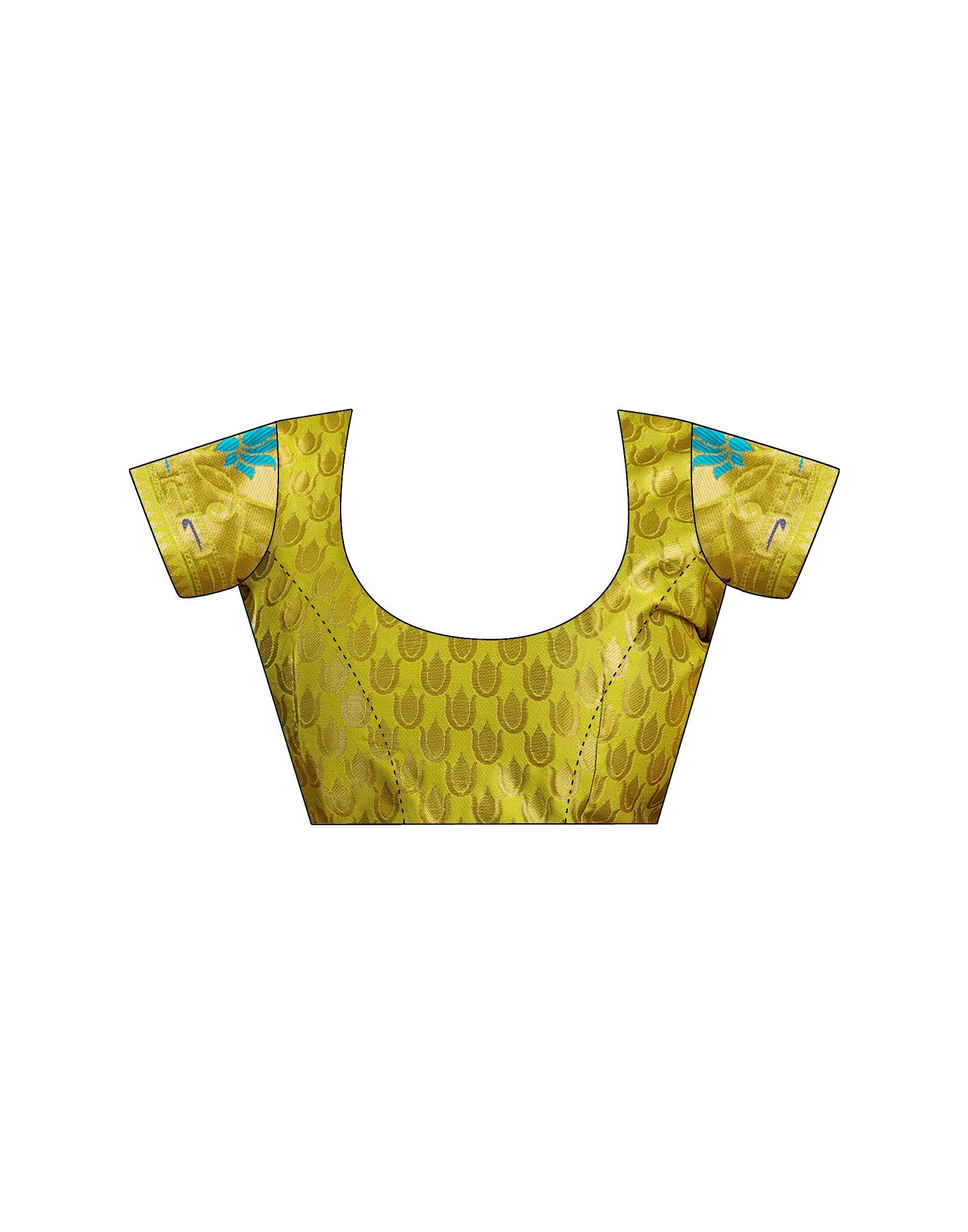Lime Green Silk Woven Paithani Saree