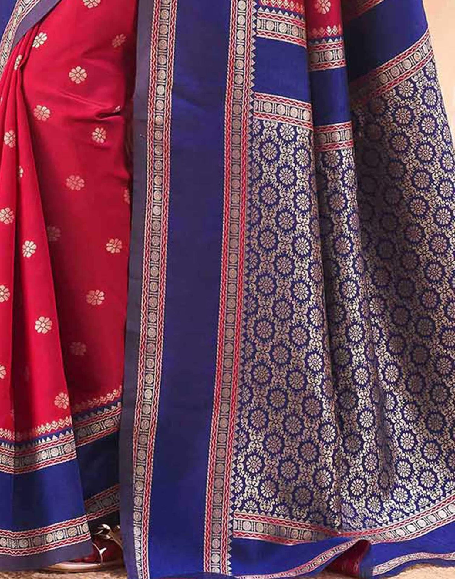 Red Silk Woven Banarasi Saree