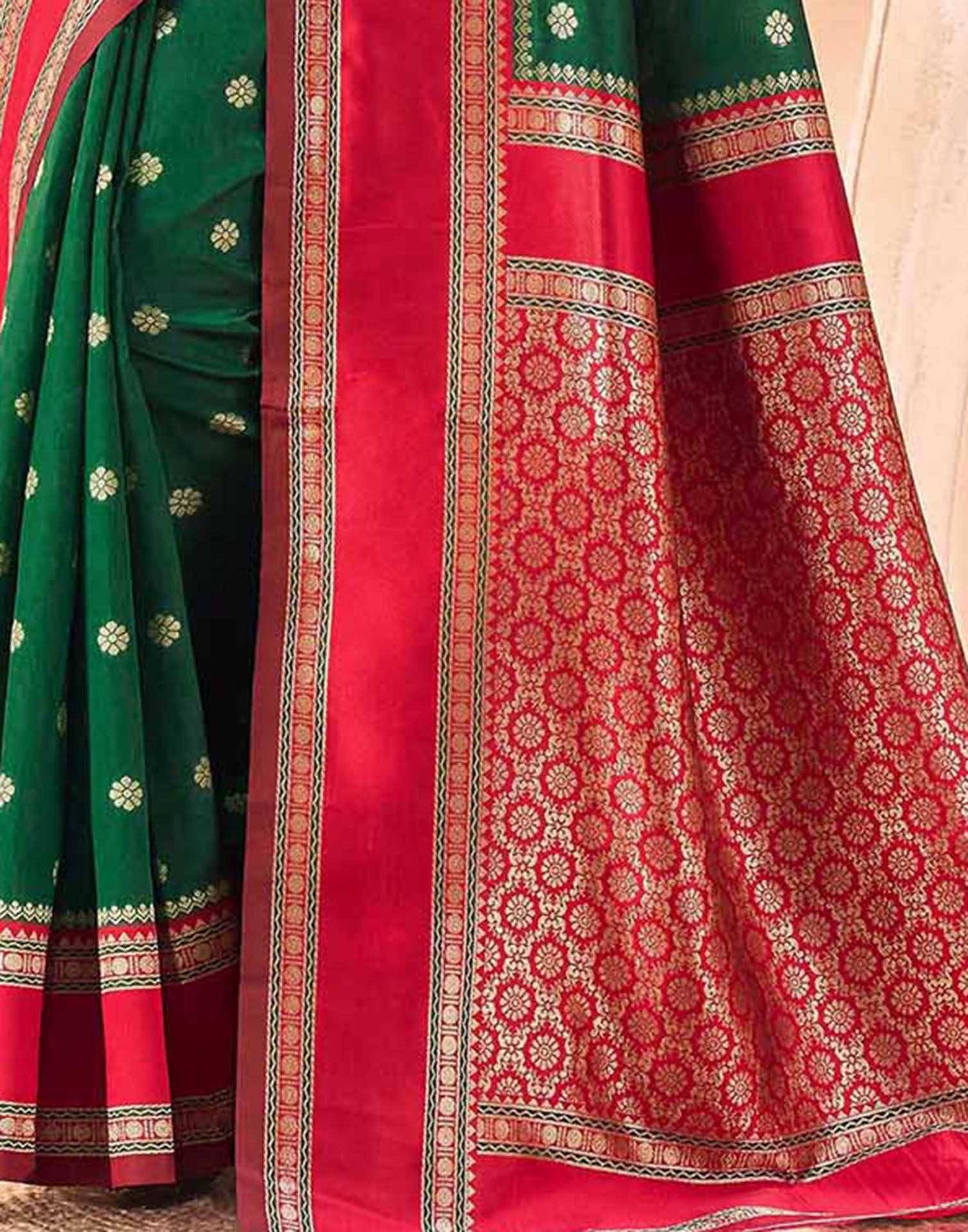 Green Silk Woven Banarasi Saree
