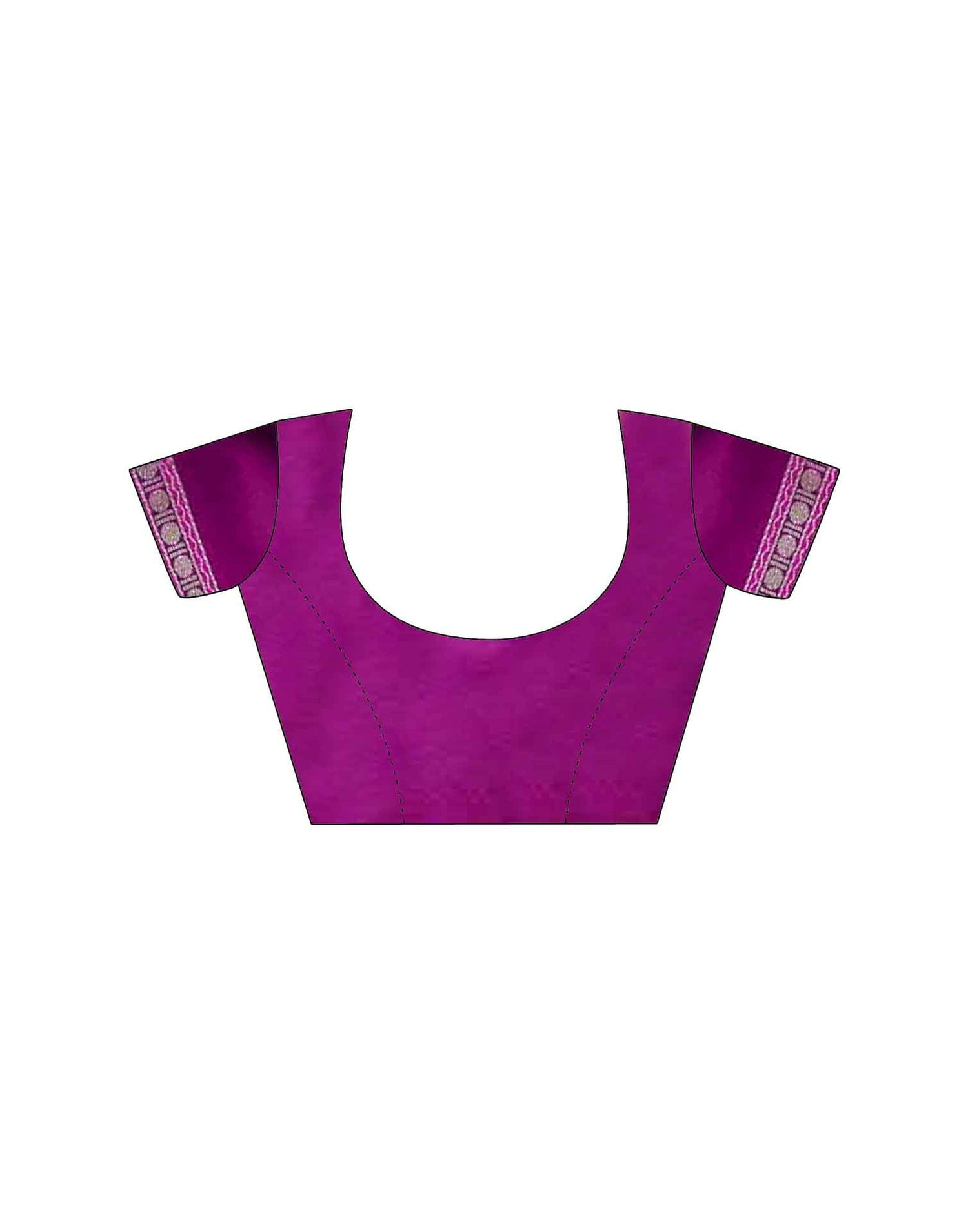 Magenta Silk Woven Banarasi Saree