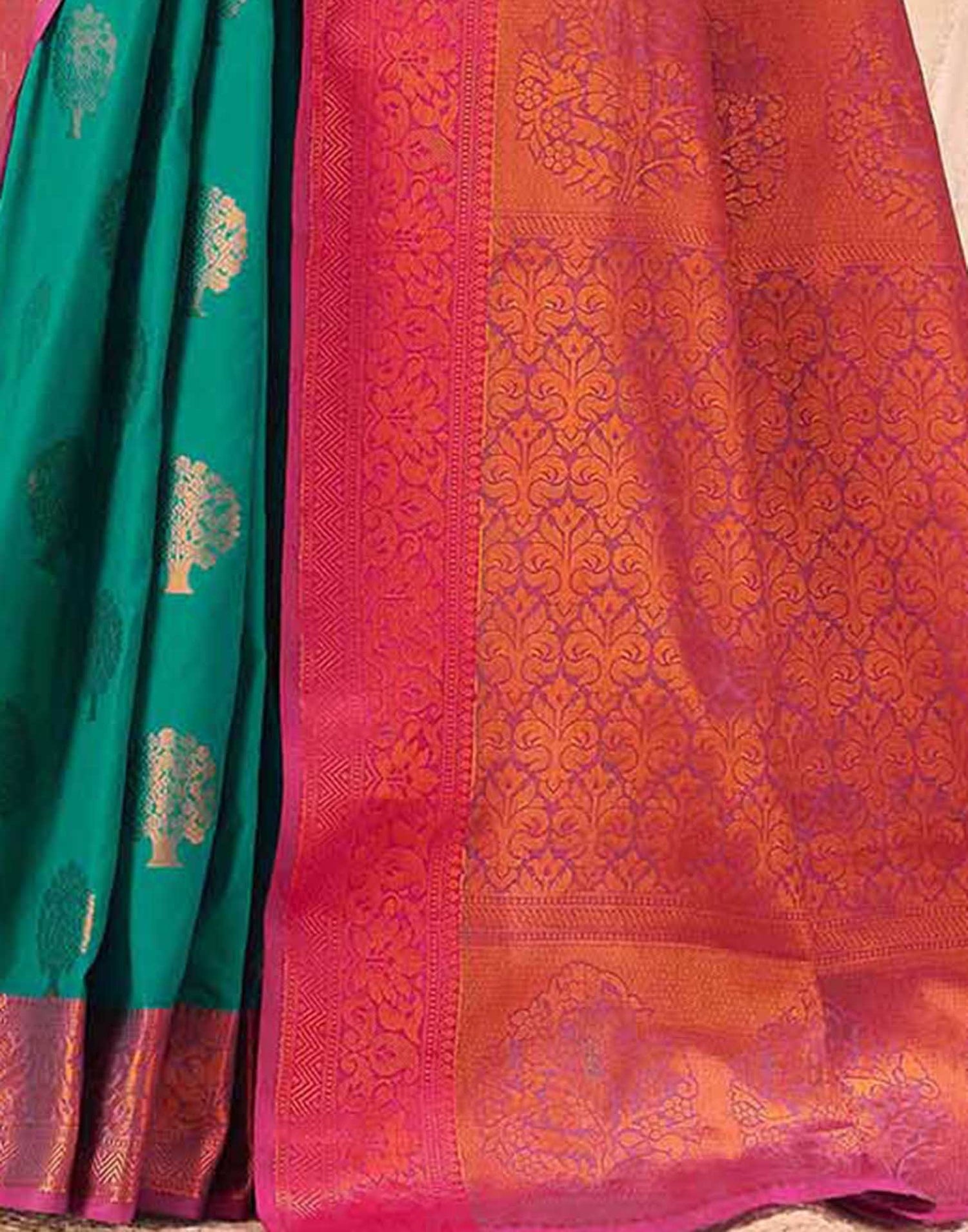 Green Silk Woven Banarasi Saree