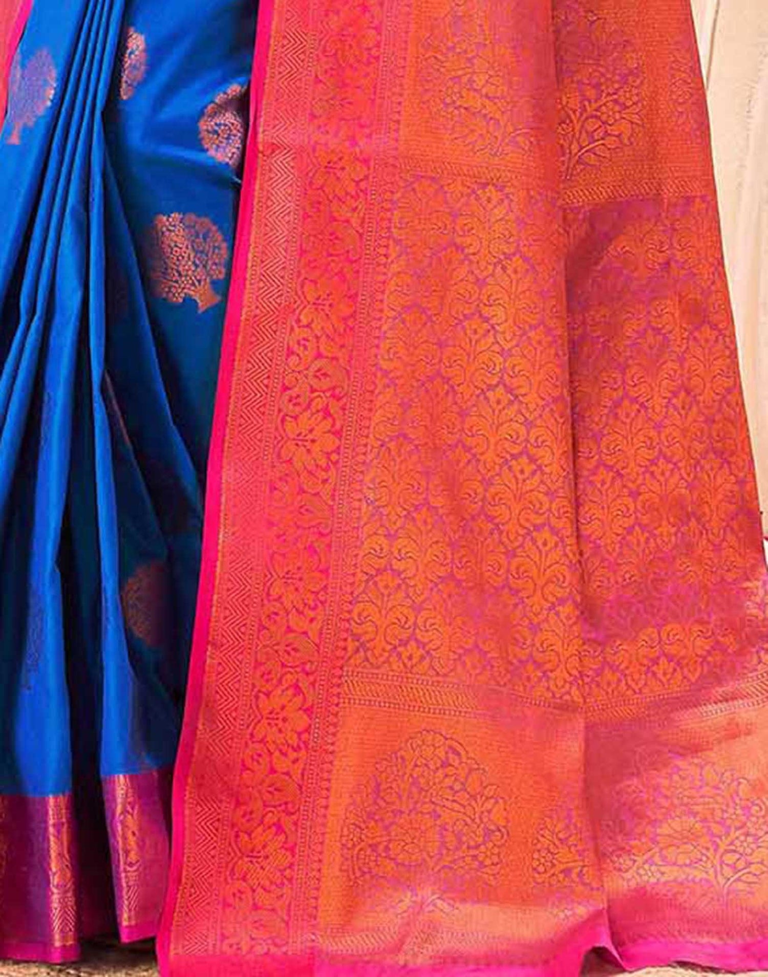 Blue Silk Woven Banarasi Saree