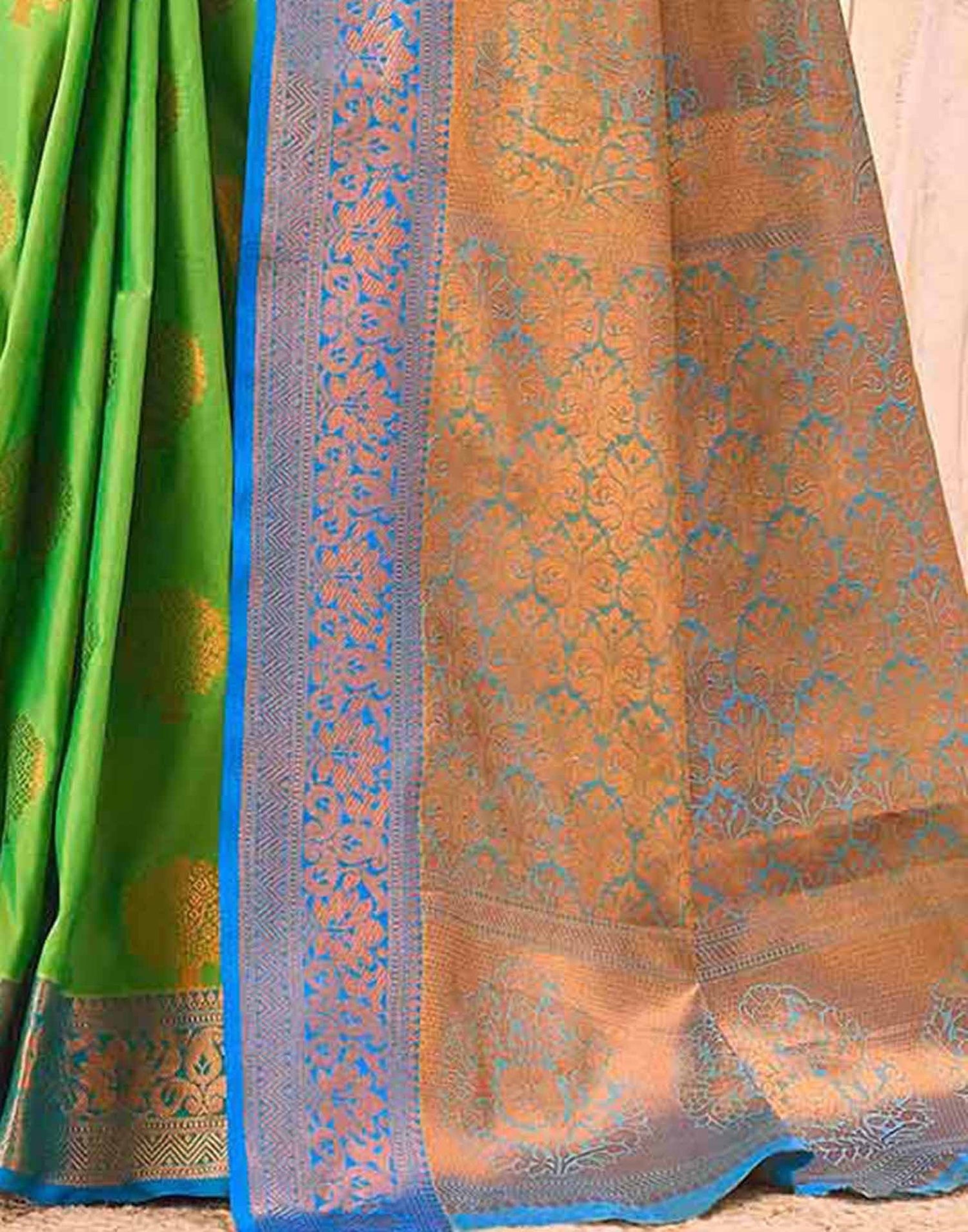 Green Silk Woven Banarasi Saree