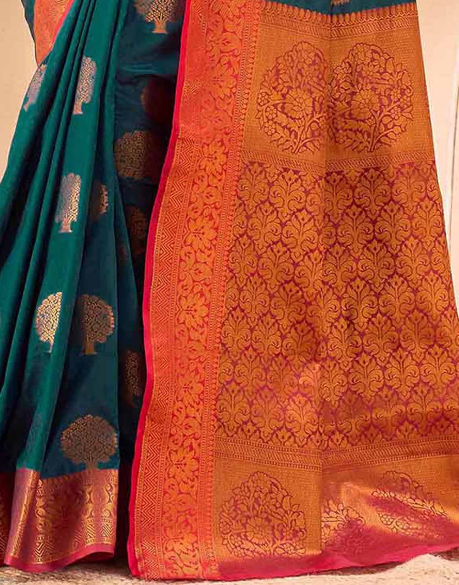 Blue Silk Woven Banarasi Saree
