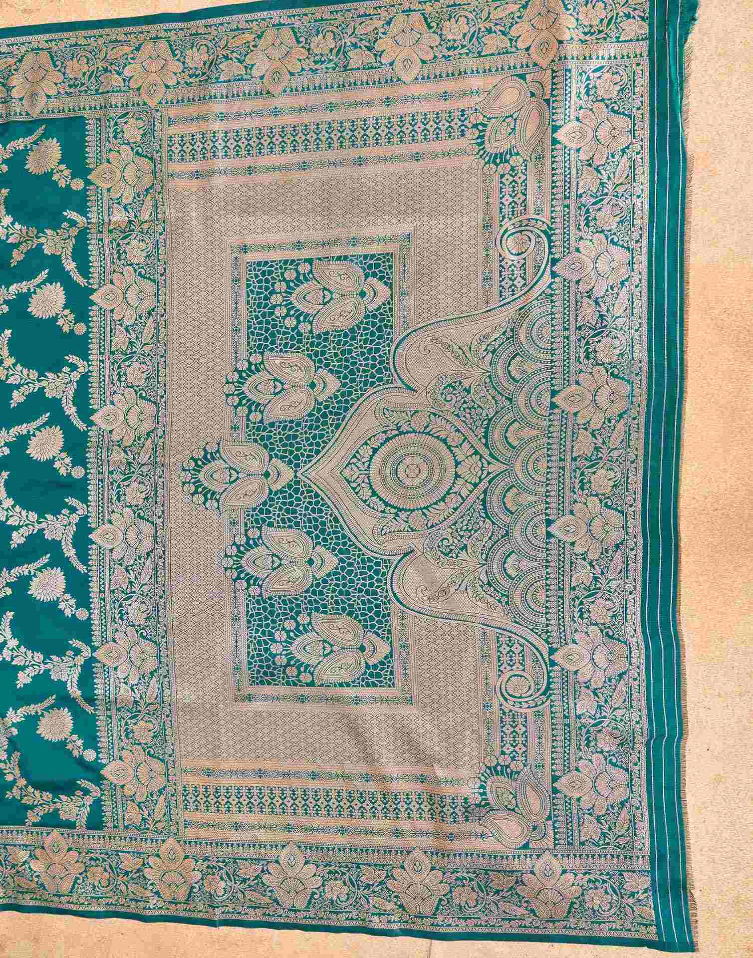 Green Silk Woven Banarasi Saree