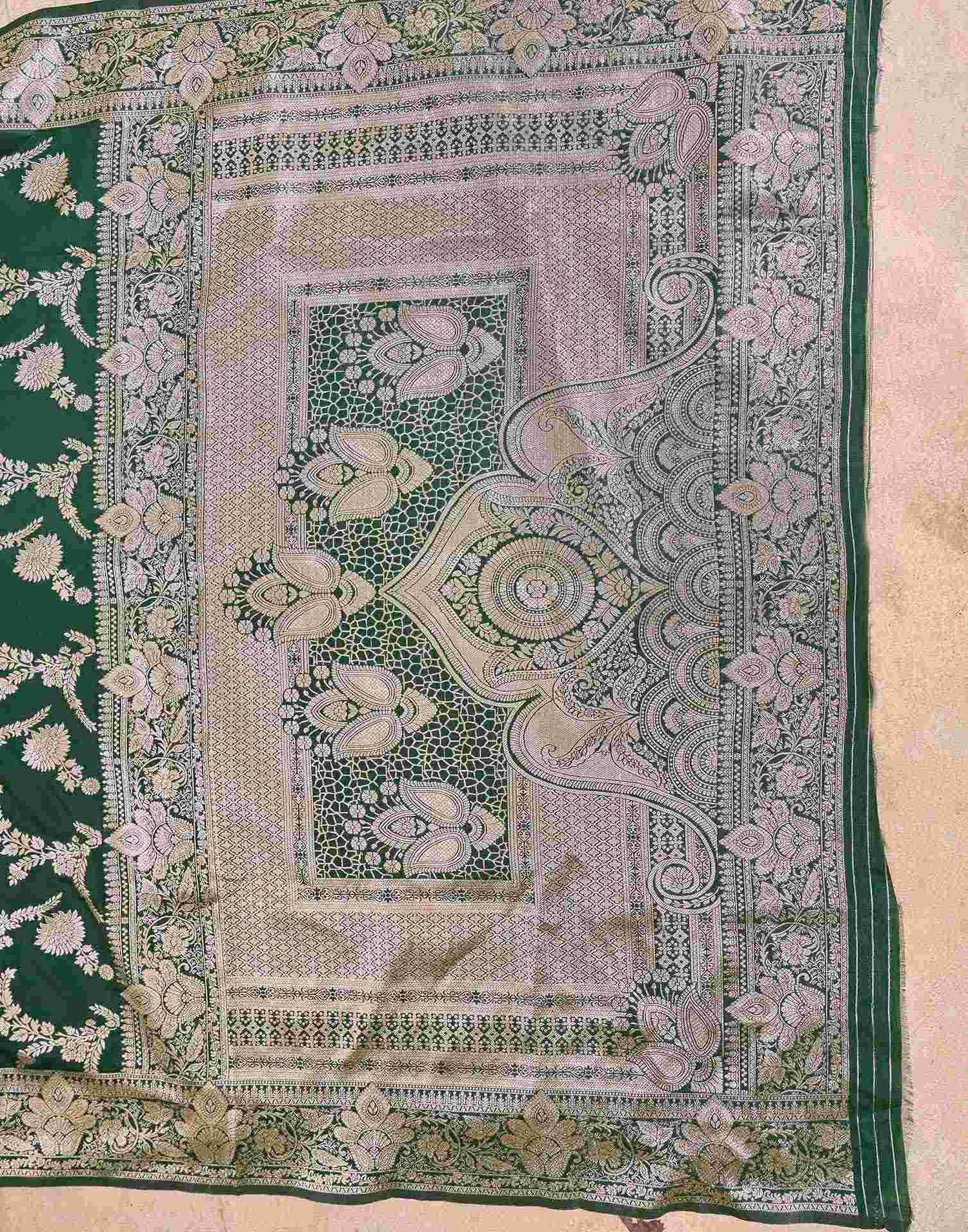 Green Silk Woven Banarasi Saree