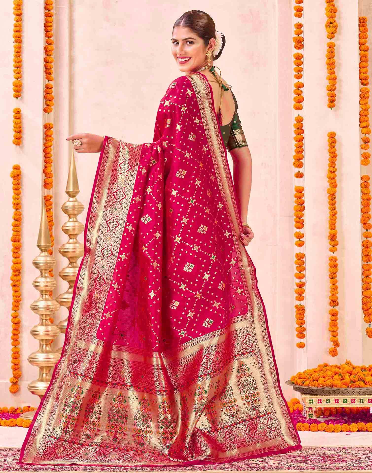 Red Silk Woven Patola Saree