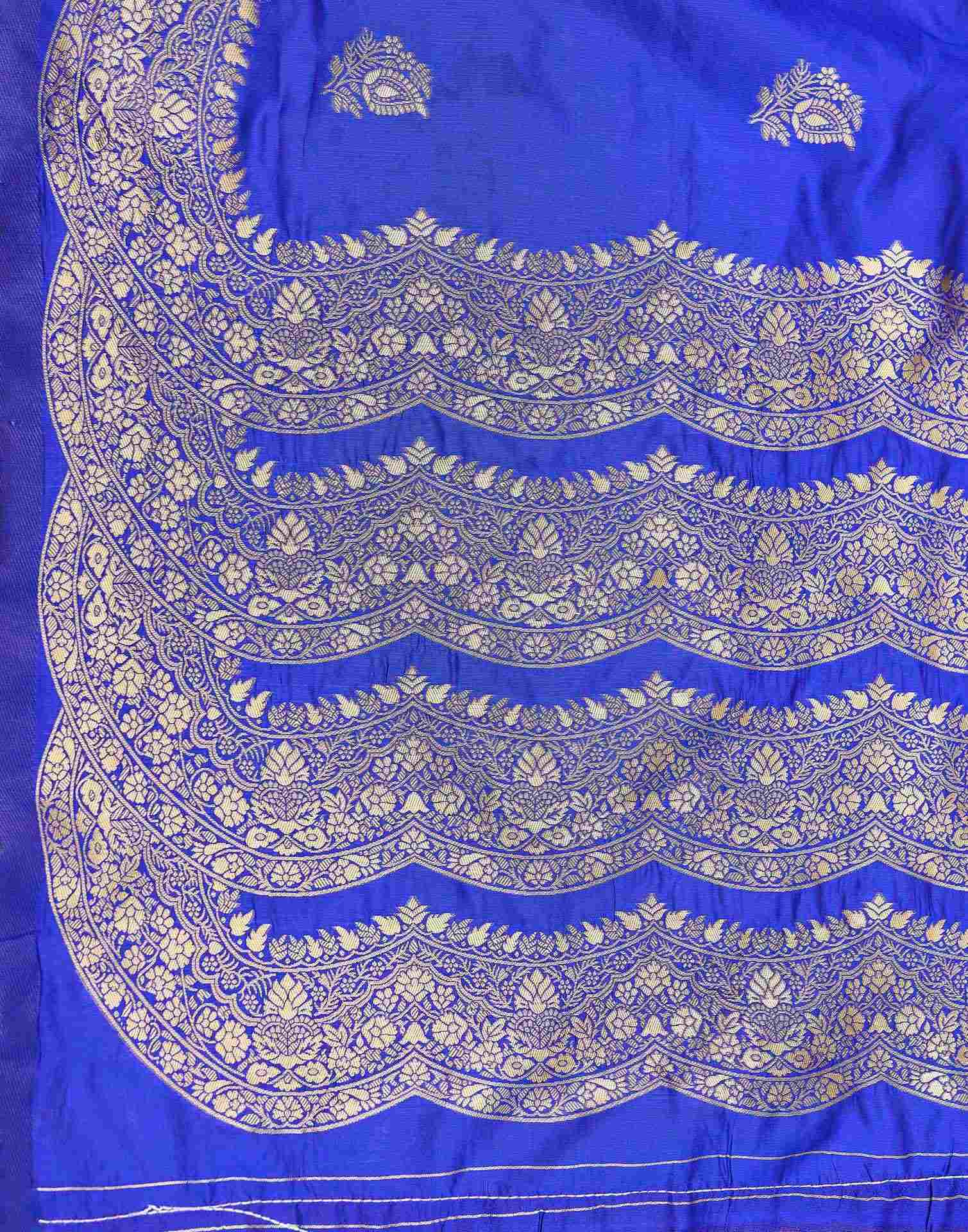 Blue Silk Woven Saree