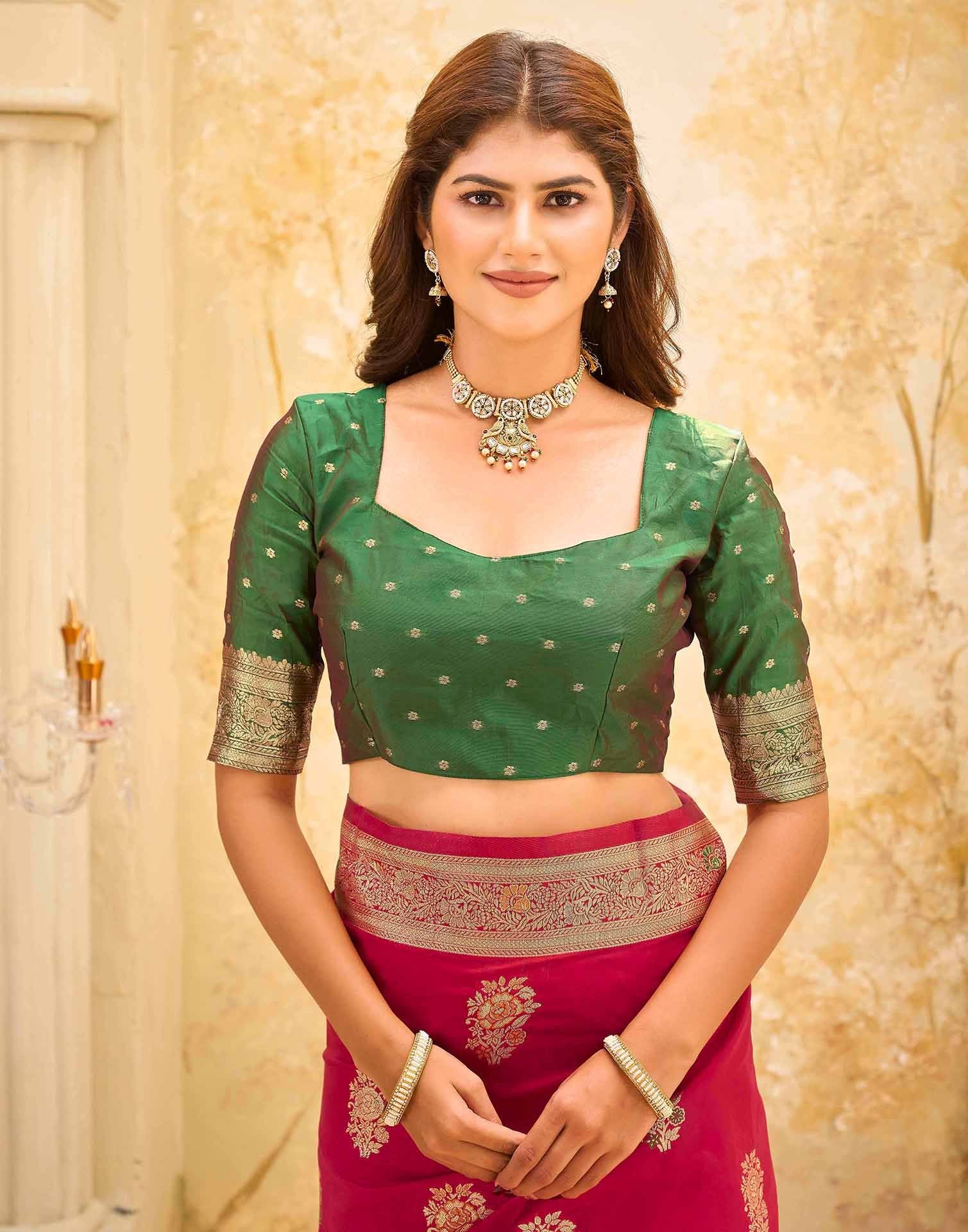 Red Silk Woven Banarasi Saree