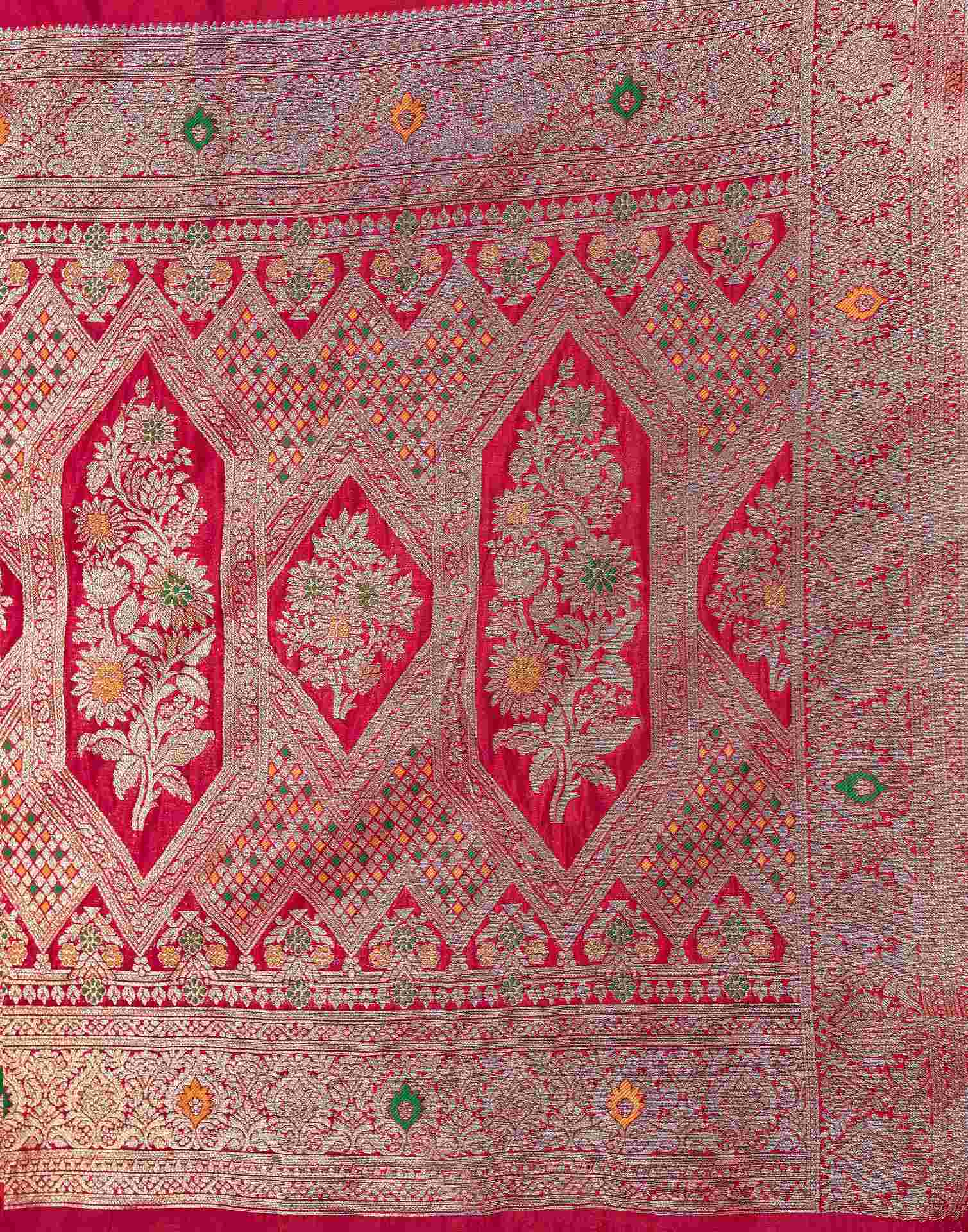 Red Silk Woven Banarasi Saree