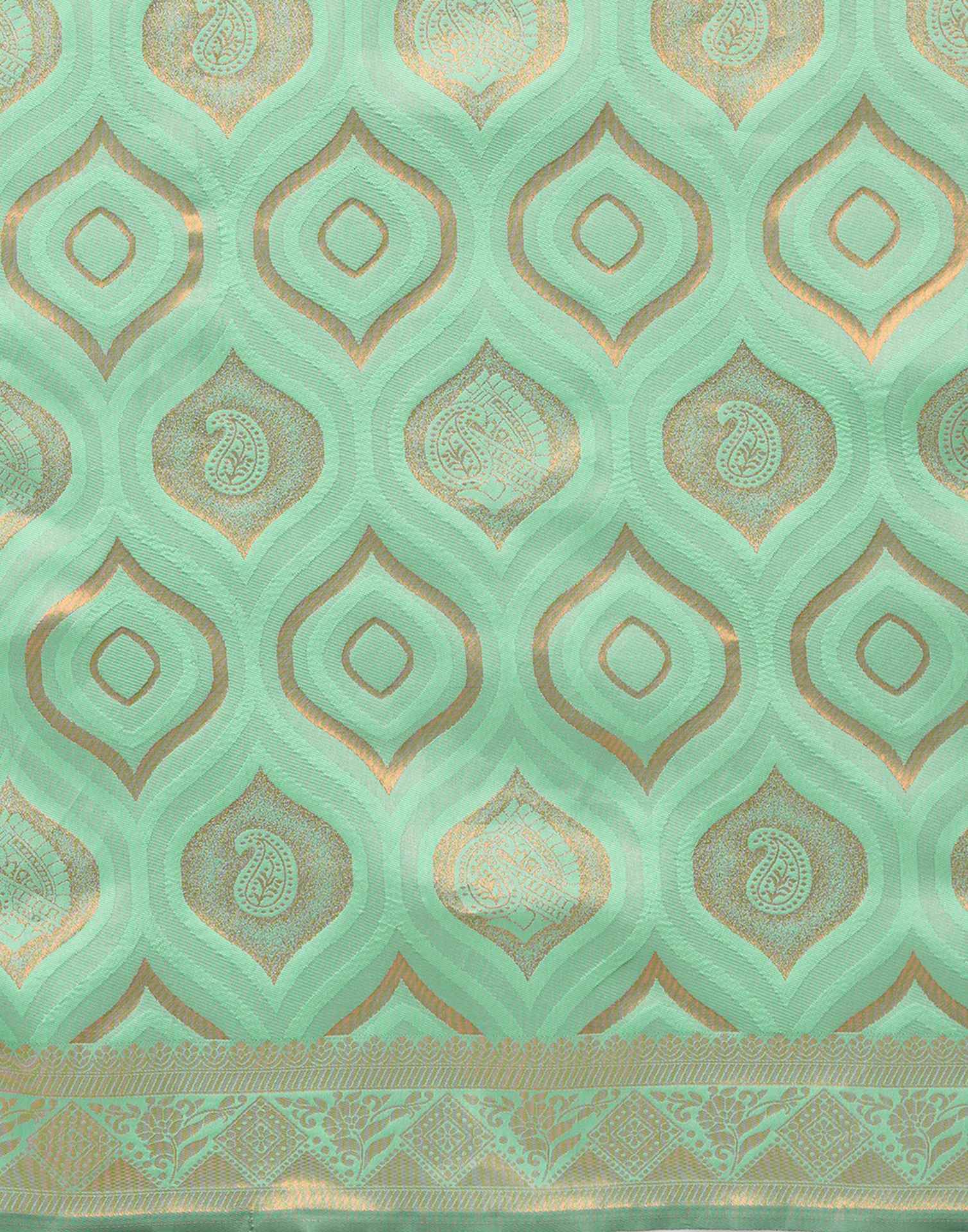 Mint Blue Silk Woven Saree