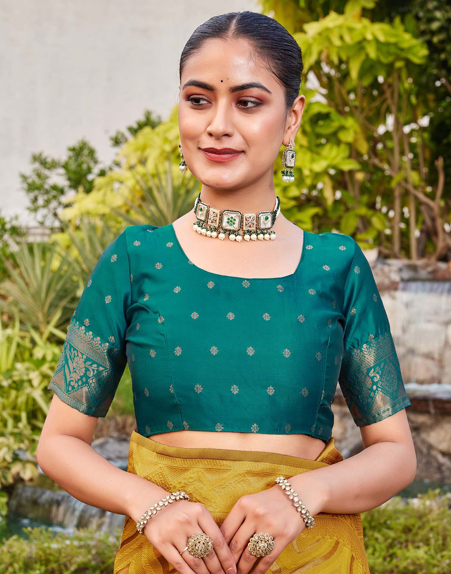 Mustard Yellow Silk Woven Baluchari Saree