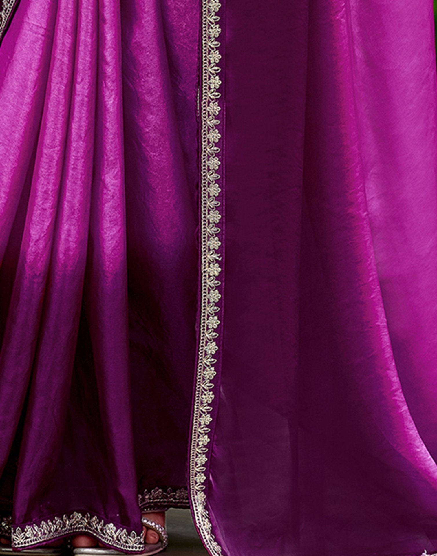 Light Purple Tissue Silk Lace Saree