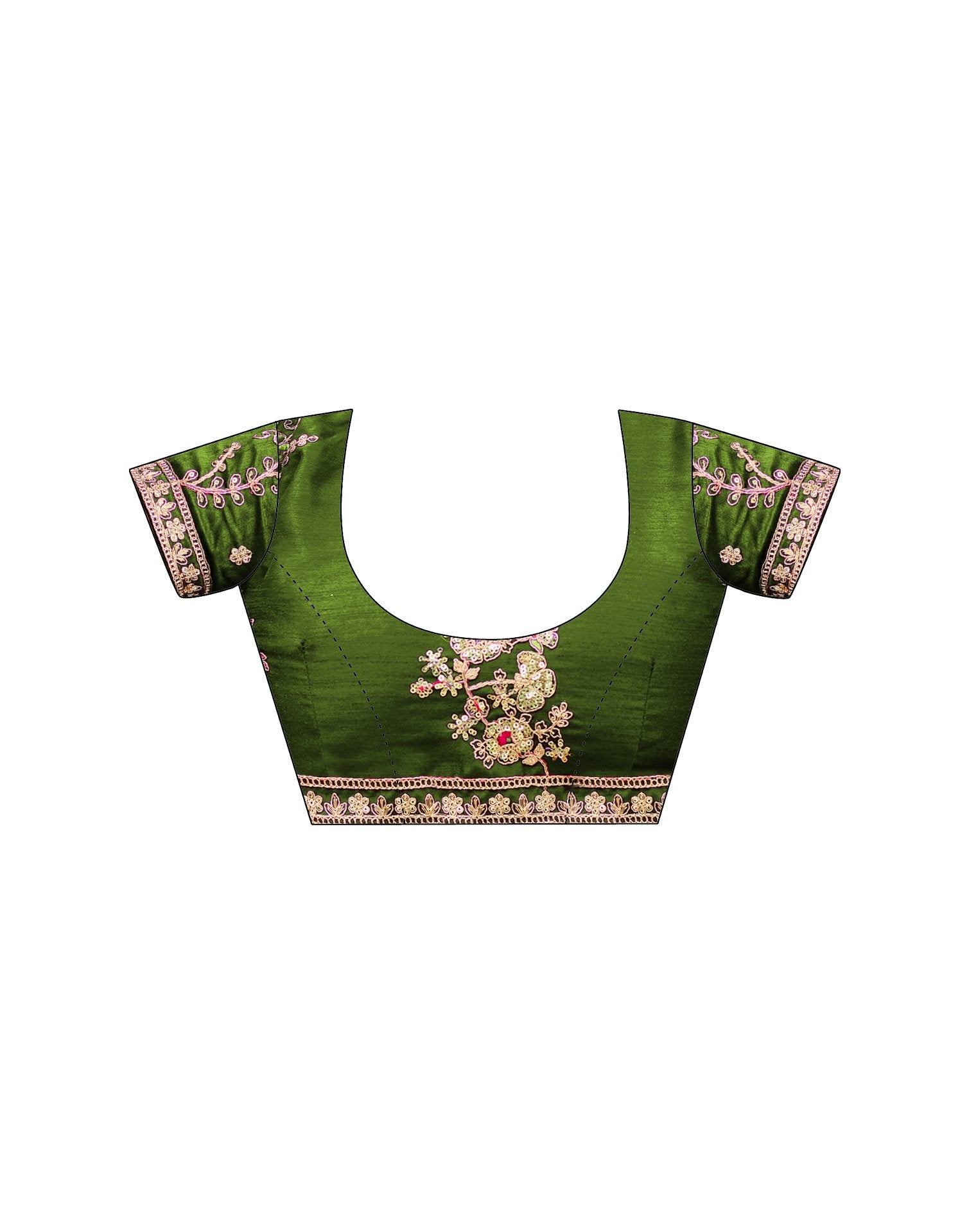 Light Green Tissue Silk Lace Saree