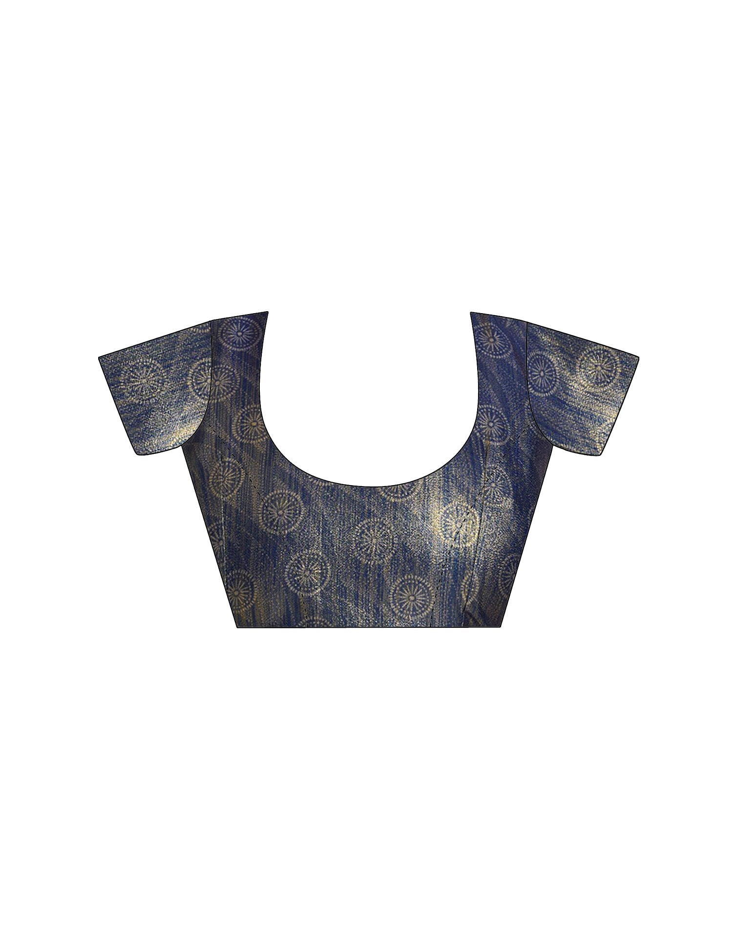 Multicoloured Silk Printed Saree