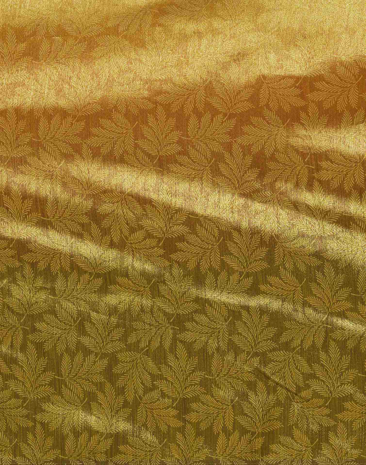 Yellow Silk Printed Saree