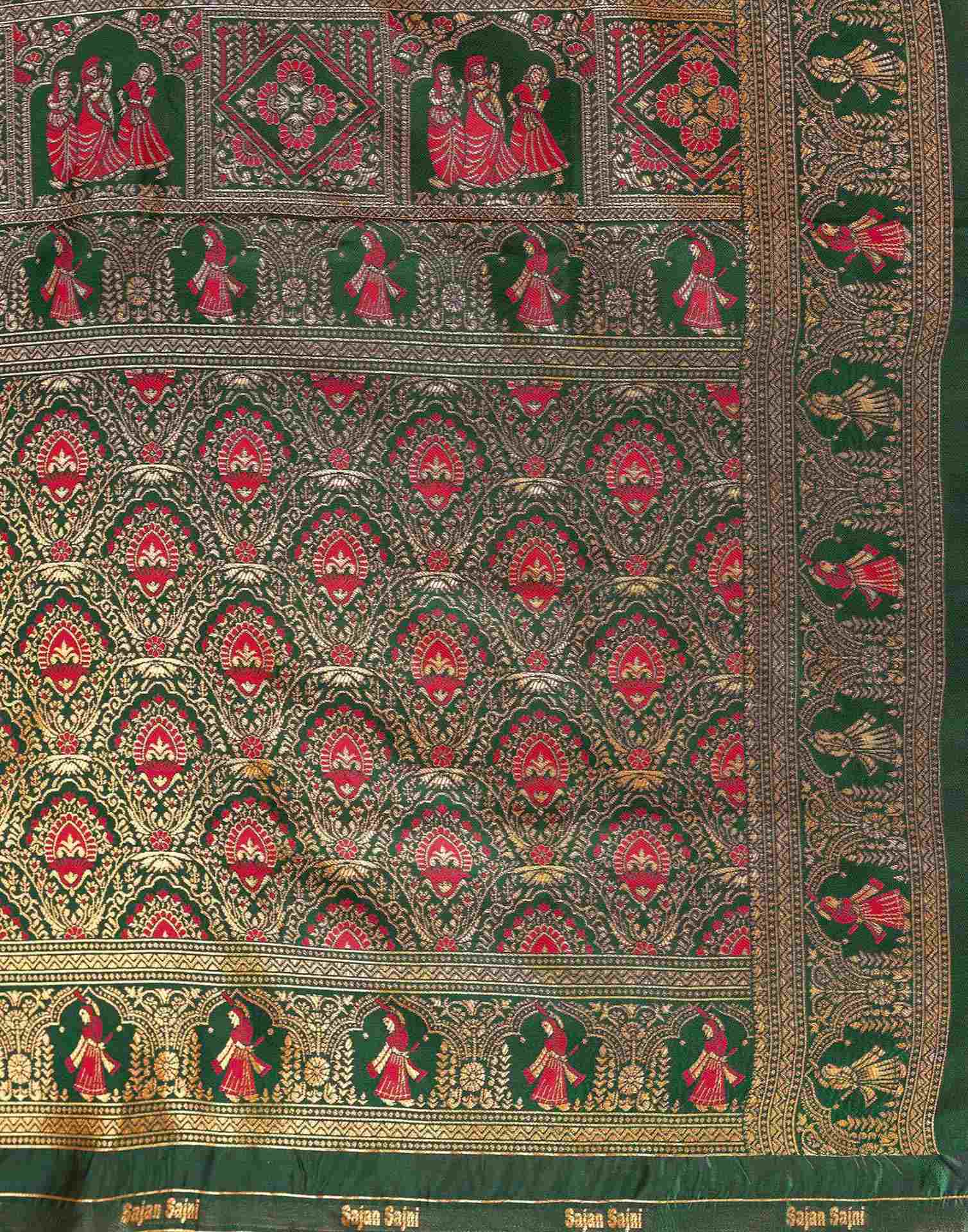 Maroon Silk Woven Baluchari Saree