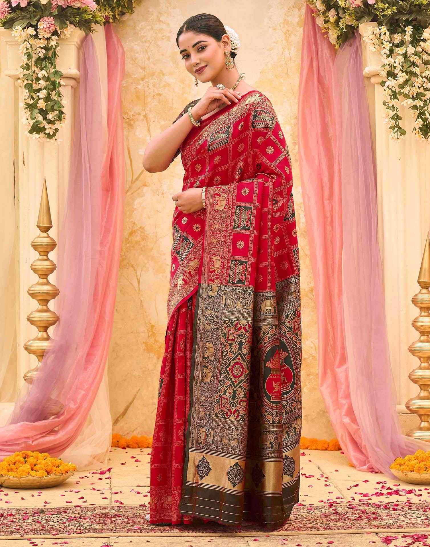 Red Silk Woven Patola Saree