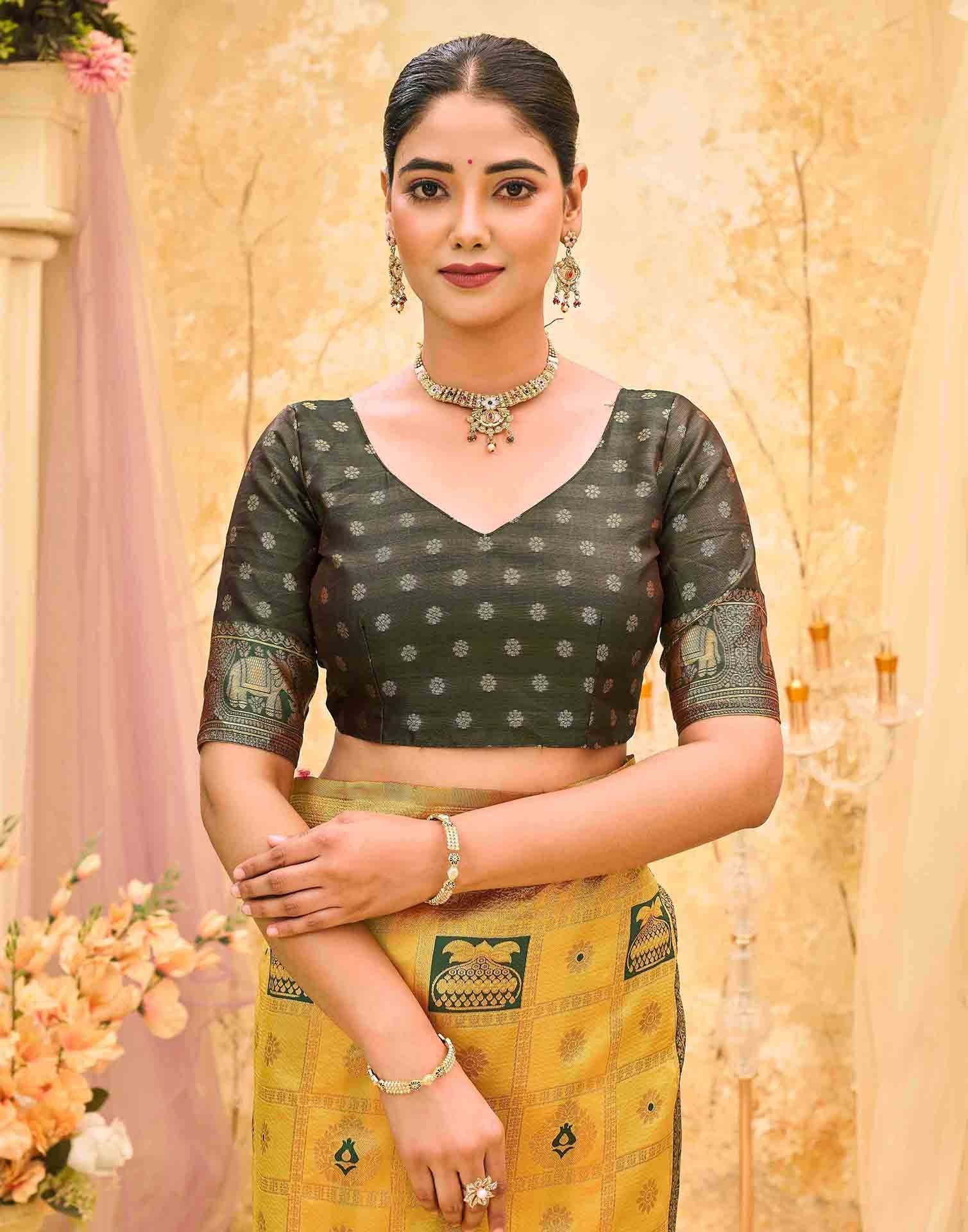 Yellow Silk Woven Patola Saree