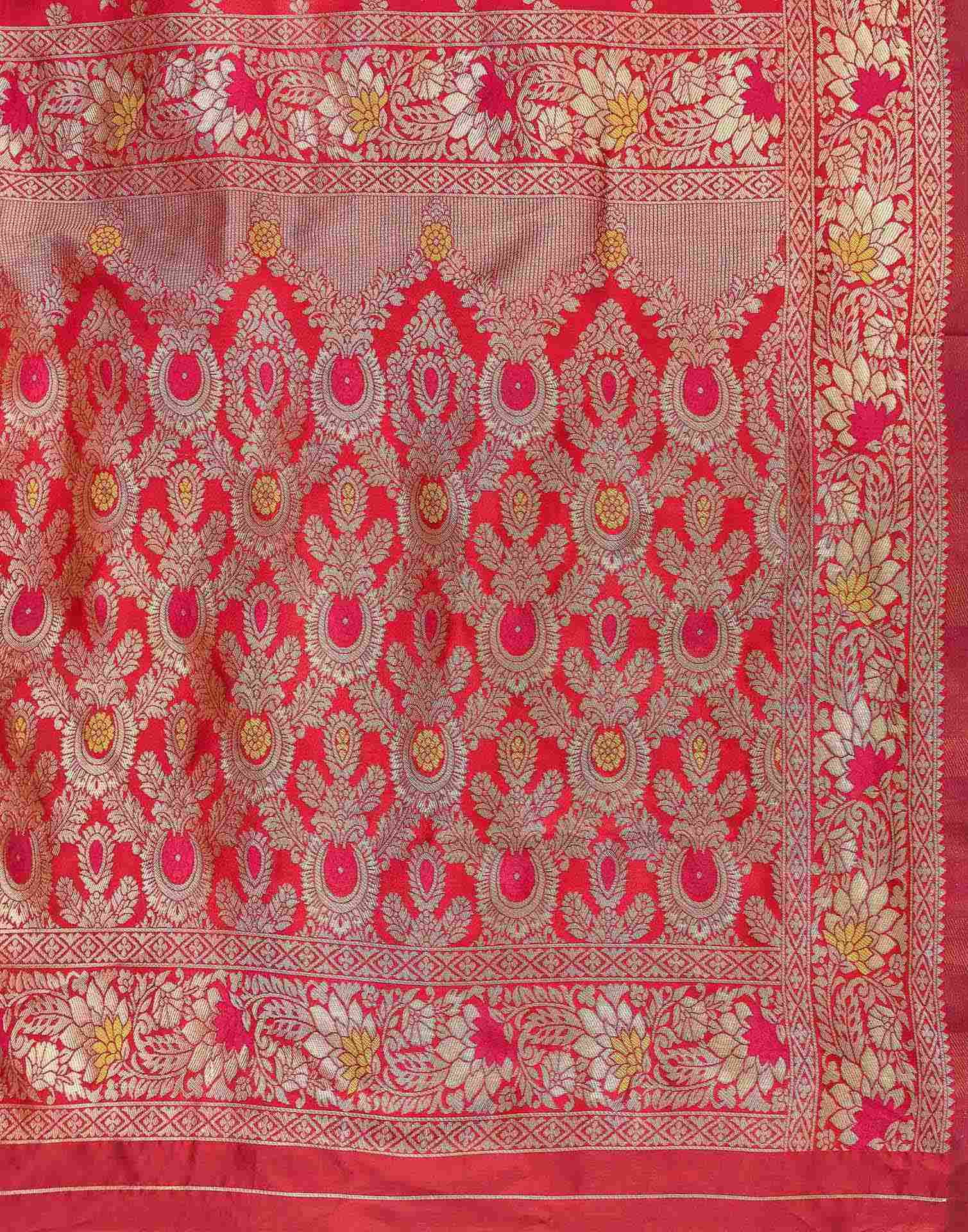 Red Silk Woven Banarasi Saree