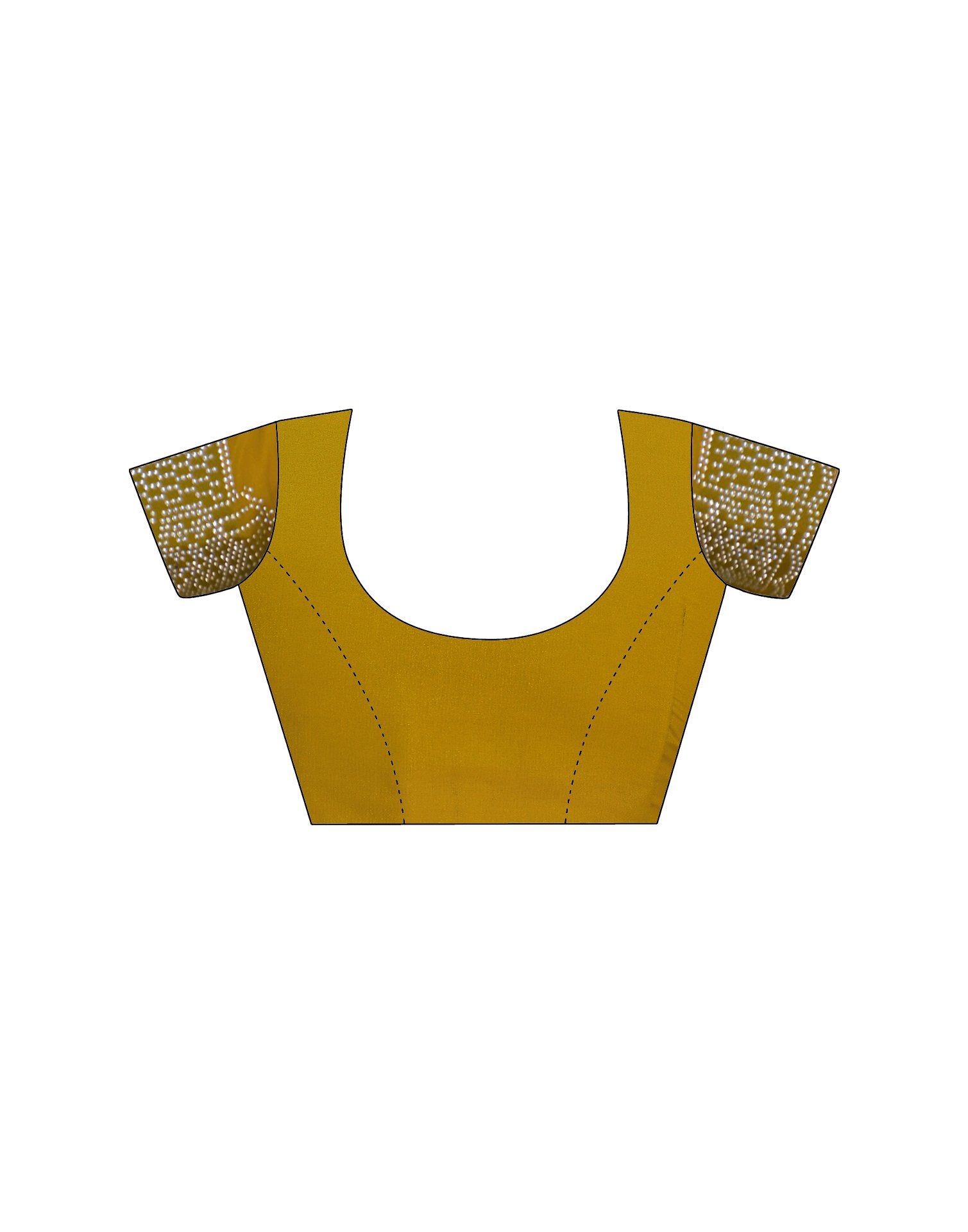 Mustard Yellow Shimmer Stone Work Embellished Saree