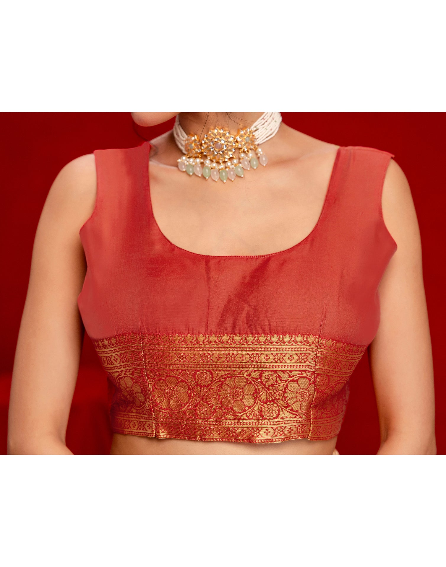 Cream Silk Woven Banarasi Saree