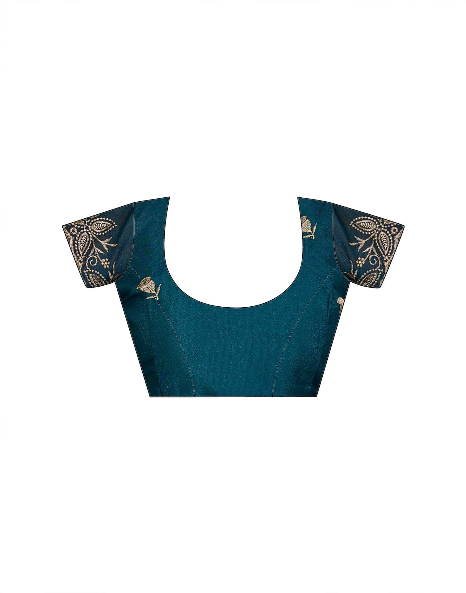 Dusty Teal Blue Shimmer Sequence Embroidery Saree