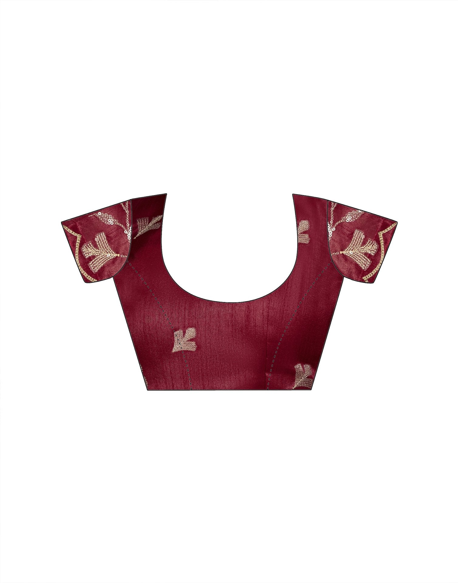 Off White Silk Sequence Embroidery Saree