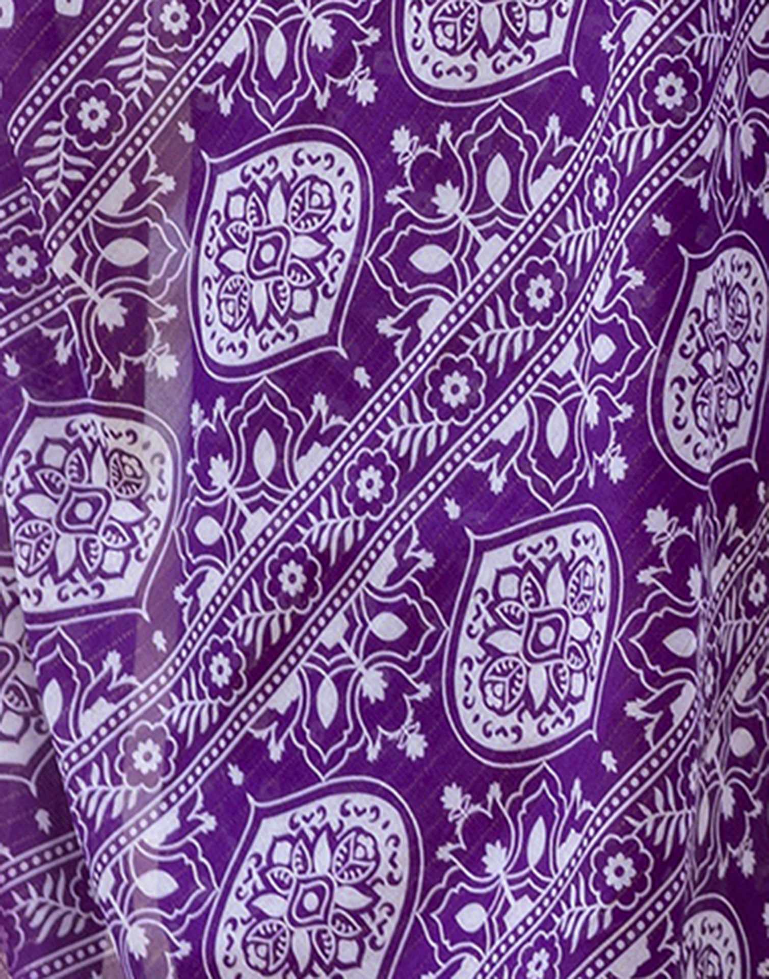 Ready To Wear Purple Dola Silk Bandhani Printed Saree