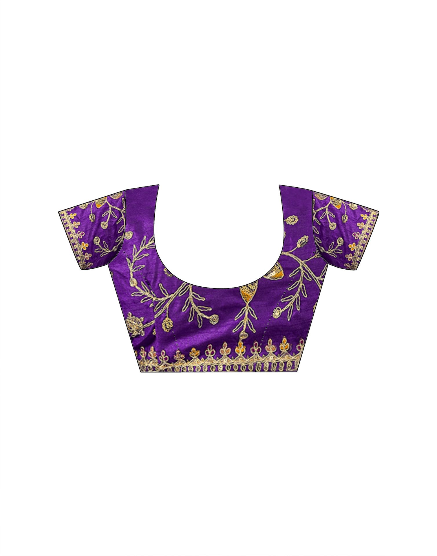Violet Georgette Printed Bandhani Saree