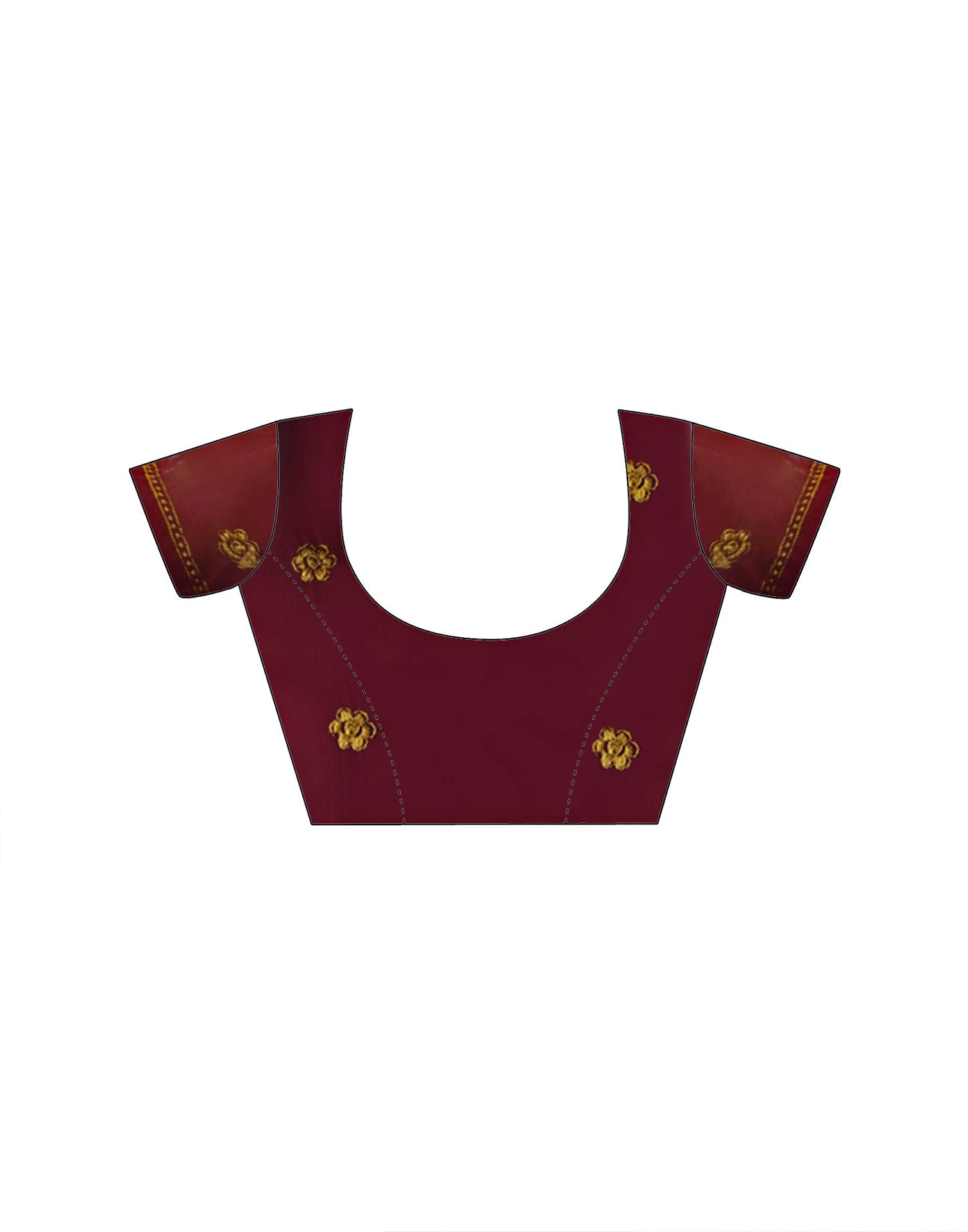 Maroon Georgette Embroidery Saree