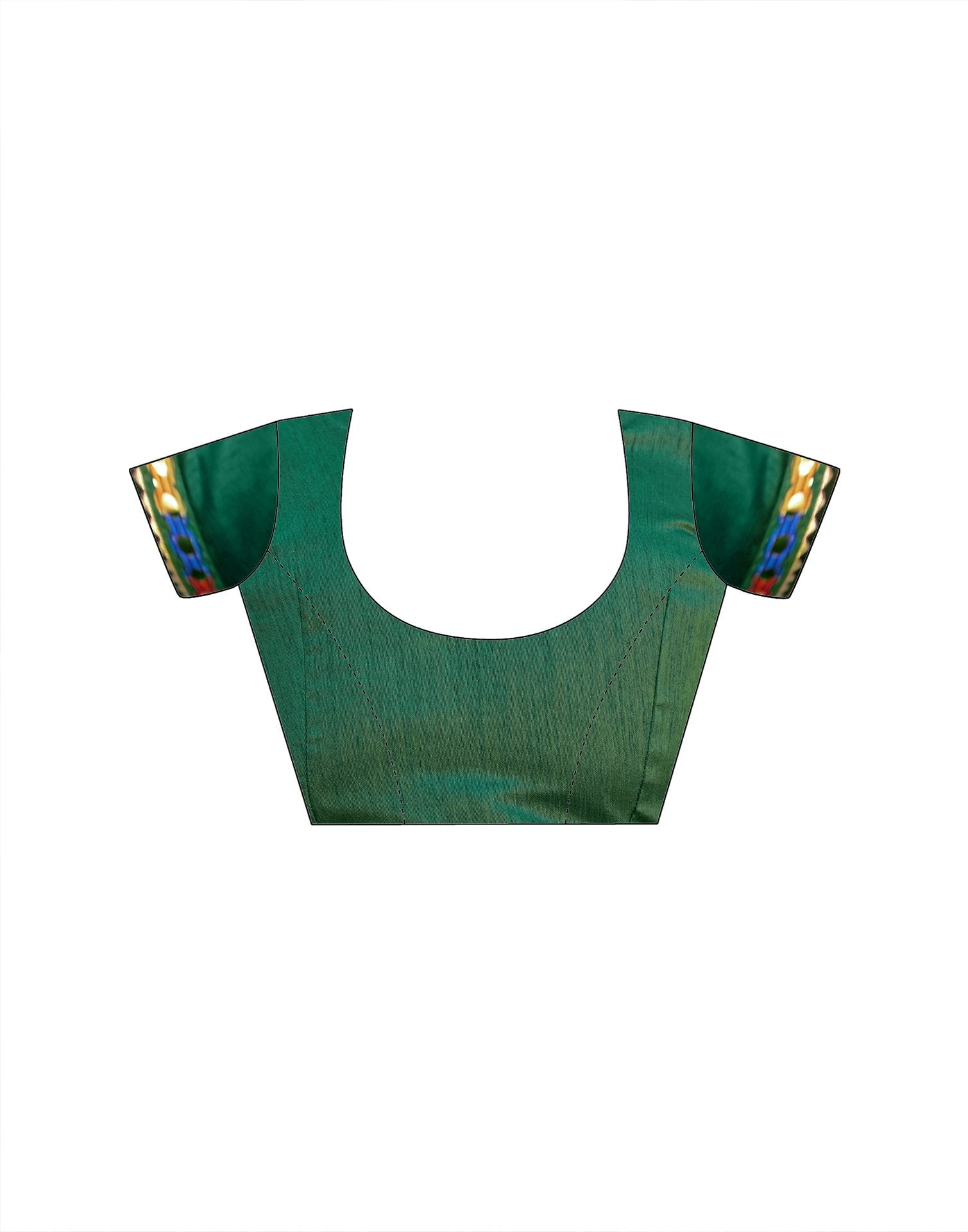 Dark Green Georgette Printed Bandhani Saree