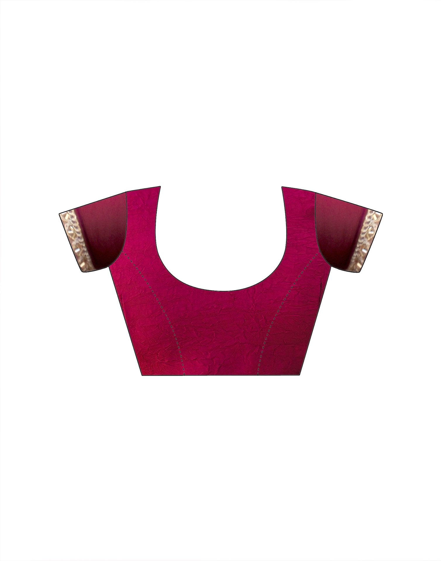 Dark Magenta Crush Silk Lace Saree