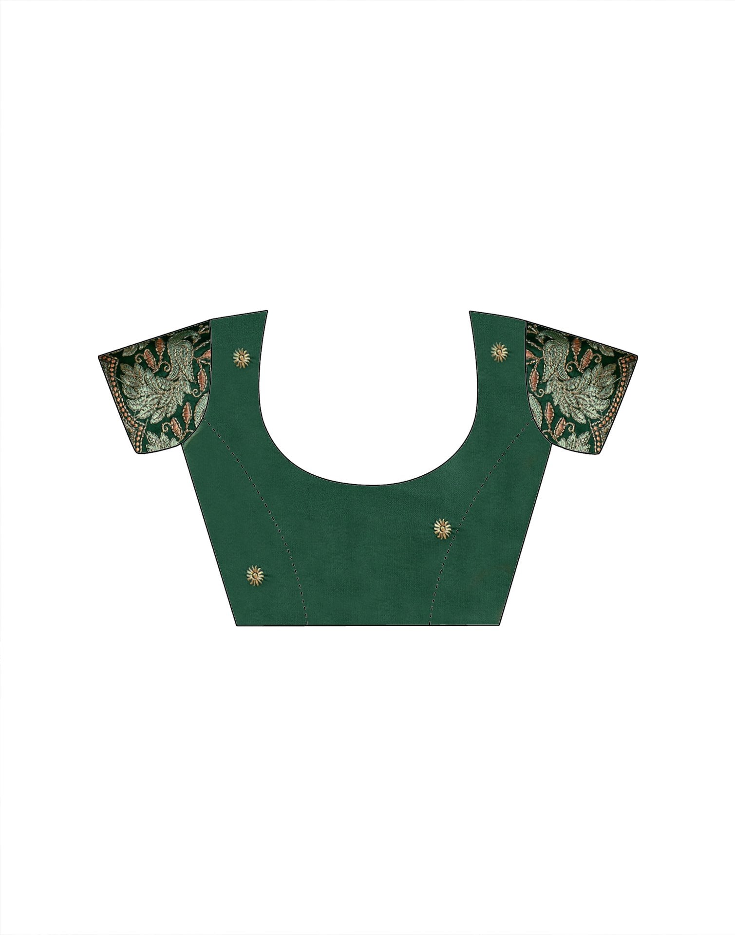 Green Silk Embroidery Saree