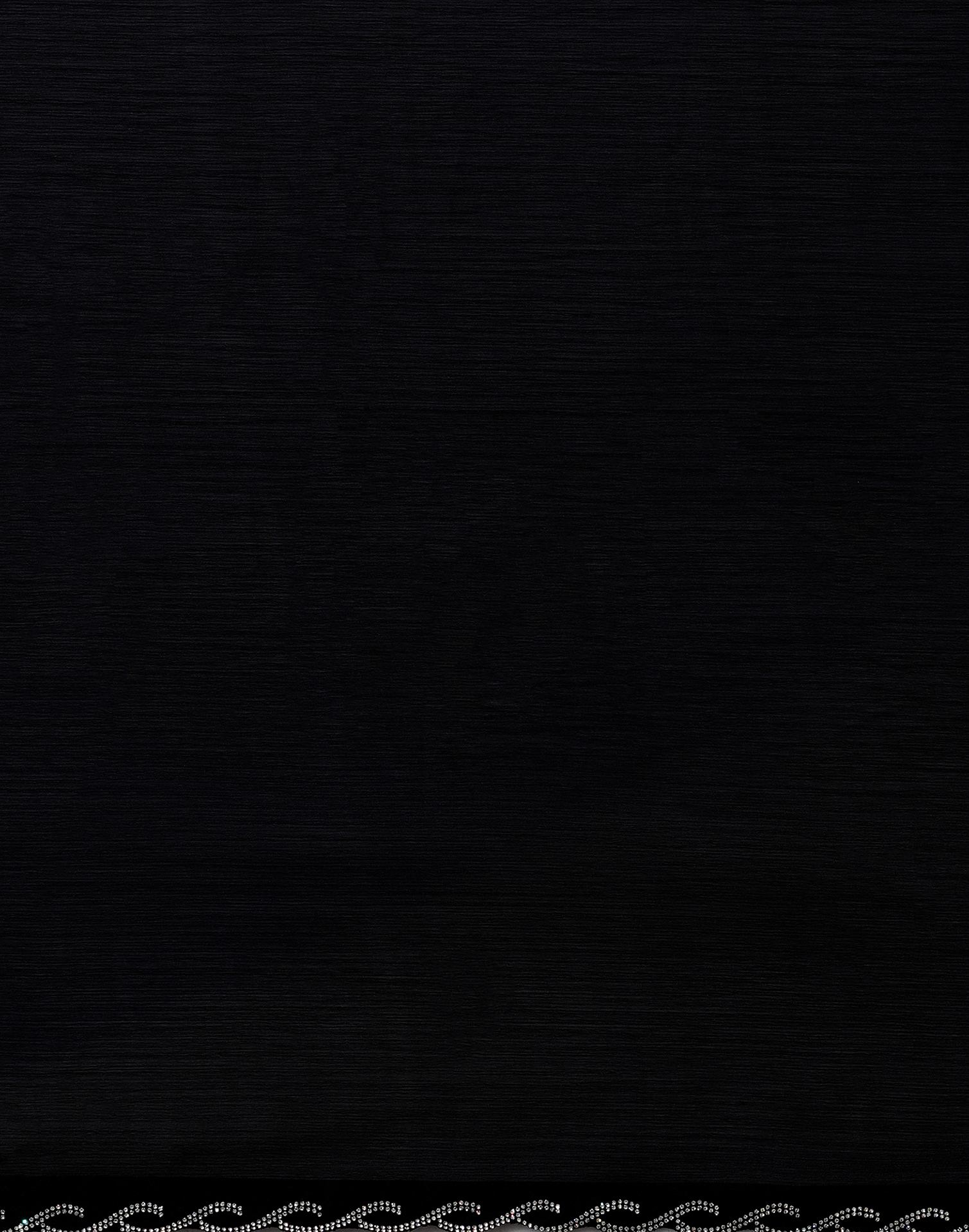 Black Chiffon Stone Work Embellished Saree