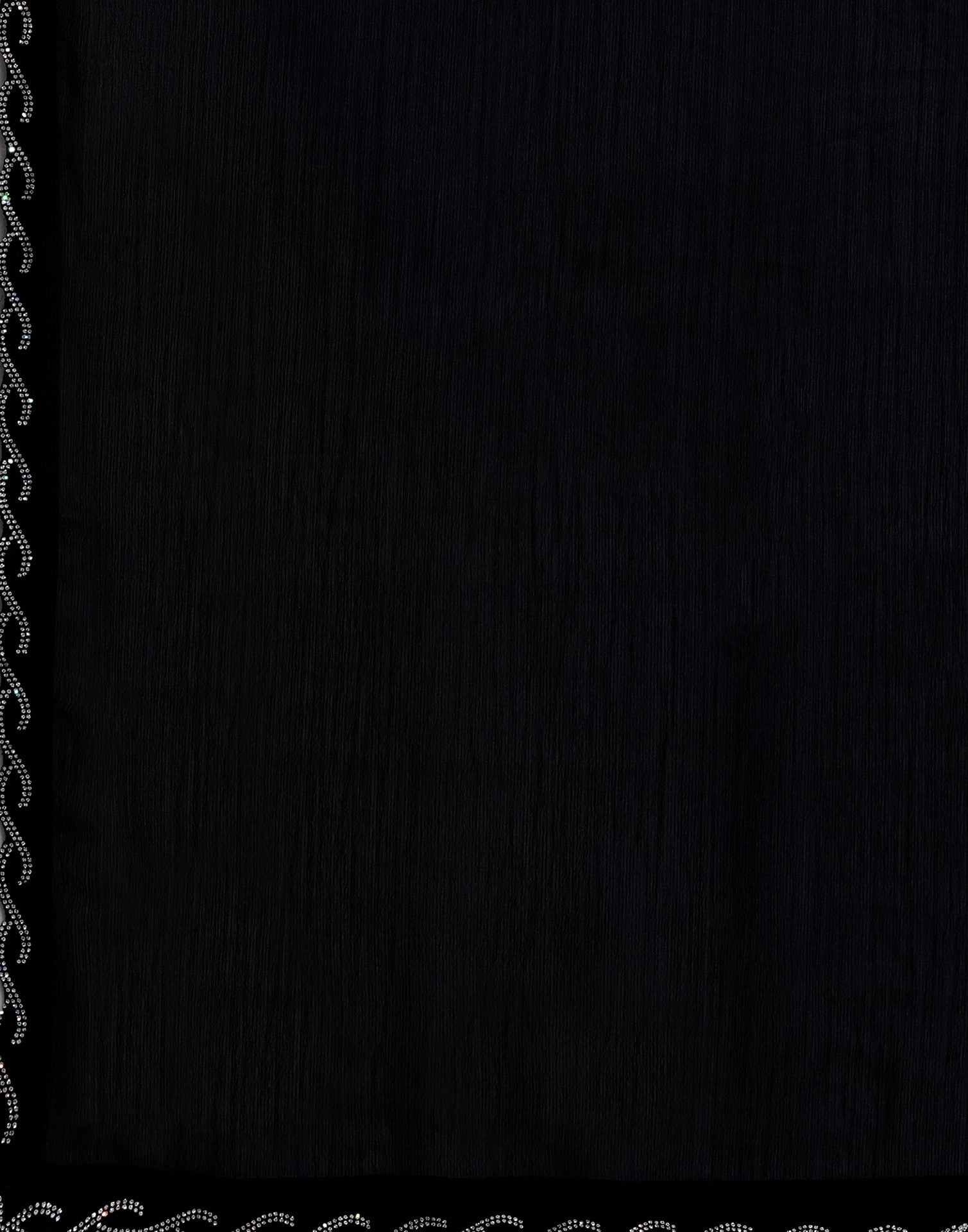 Black Chiffon Stone Work Embellished Saree