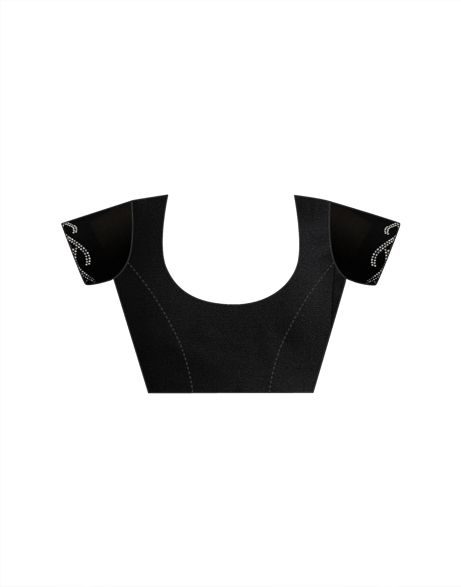 Black Chiffon Stone Work Embellished Saree