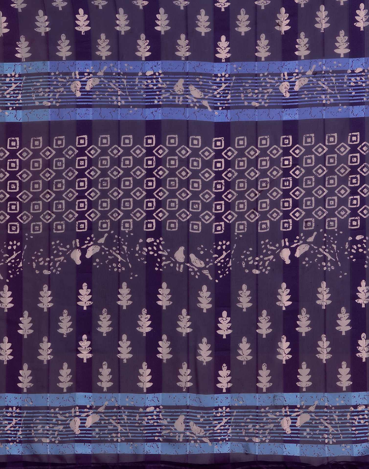 Purple Georgette Printed Saree