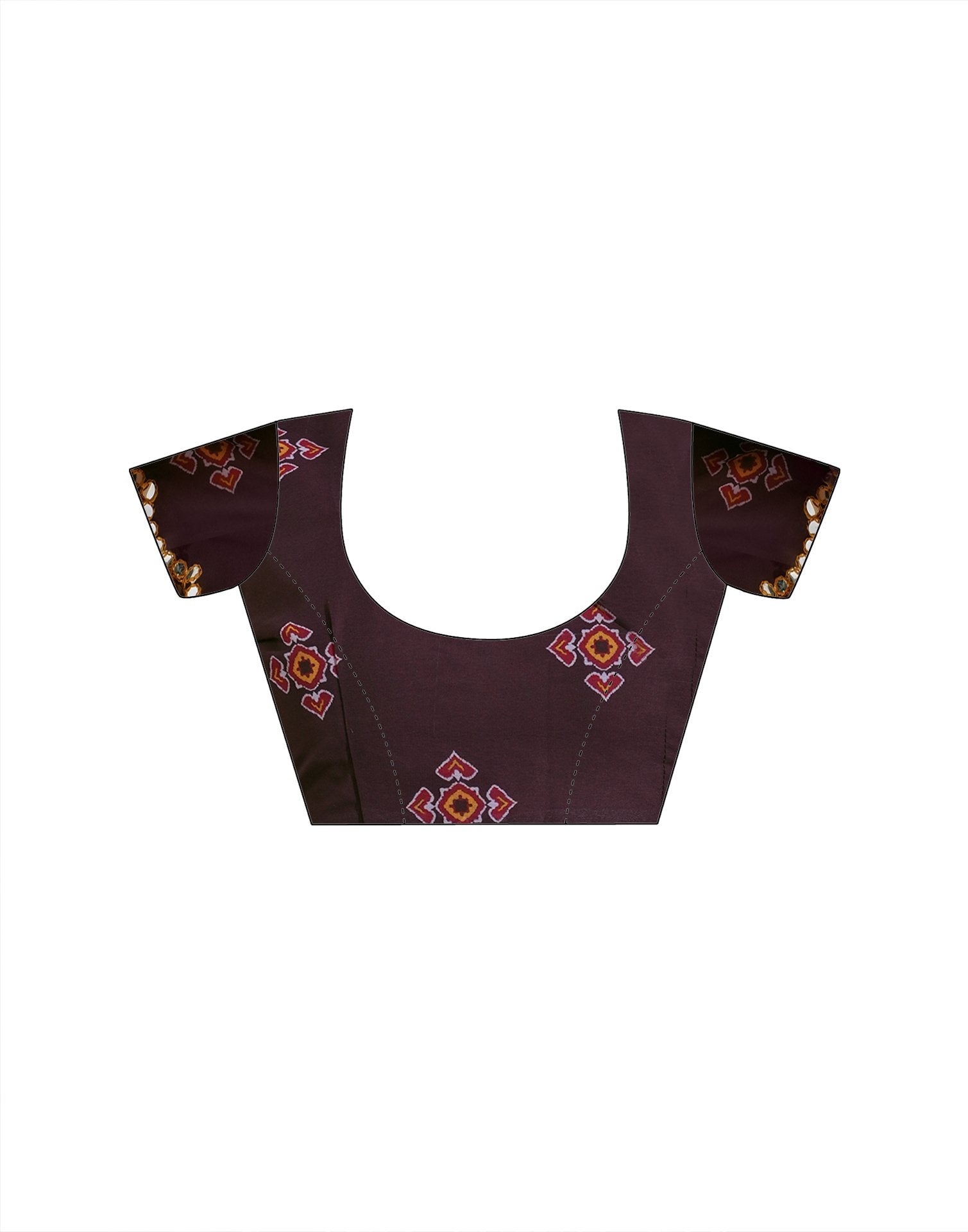 Dusty Wine Georgette Printed Saree