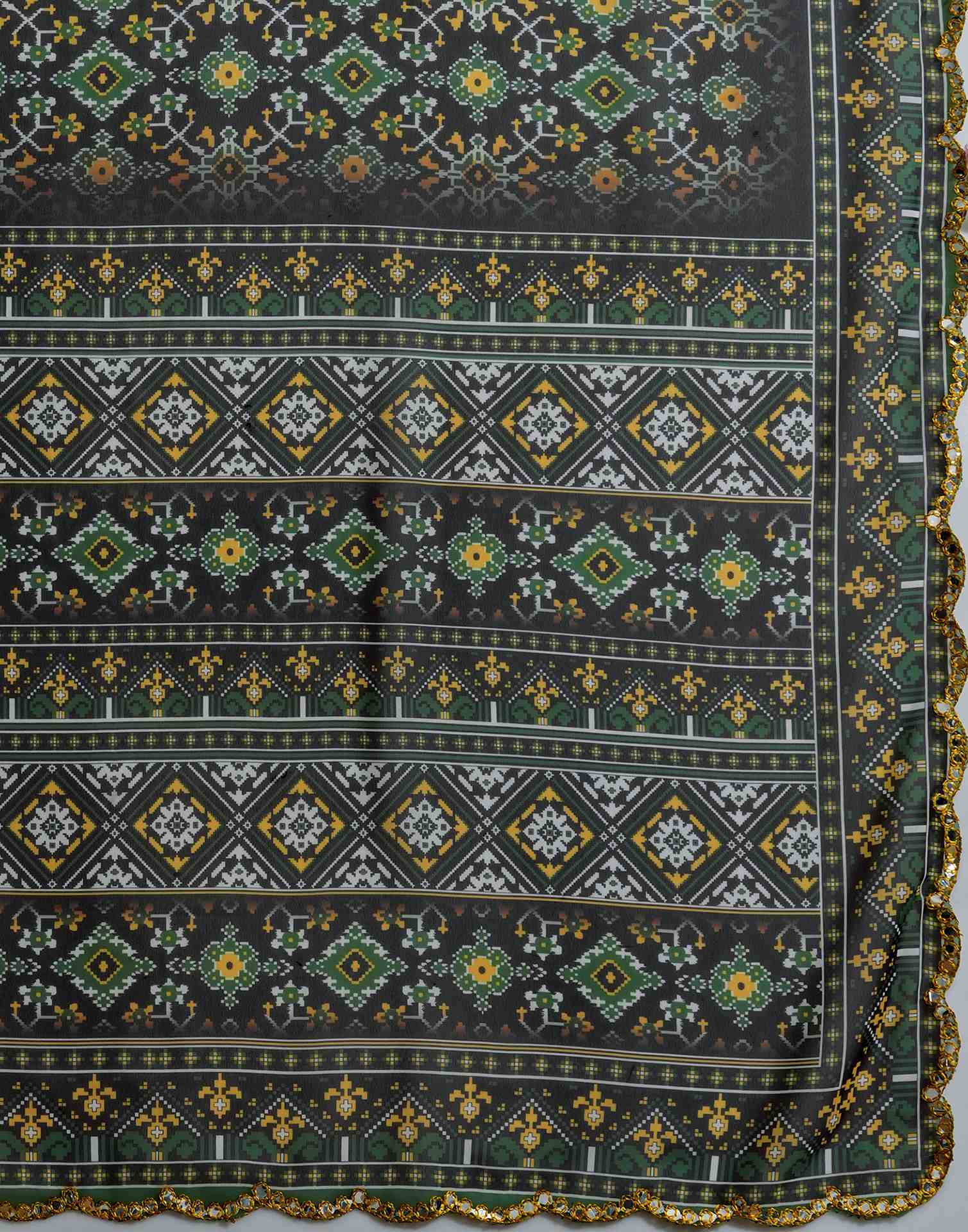 Black Georgette Printed Saree