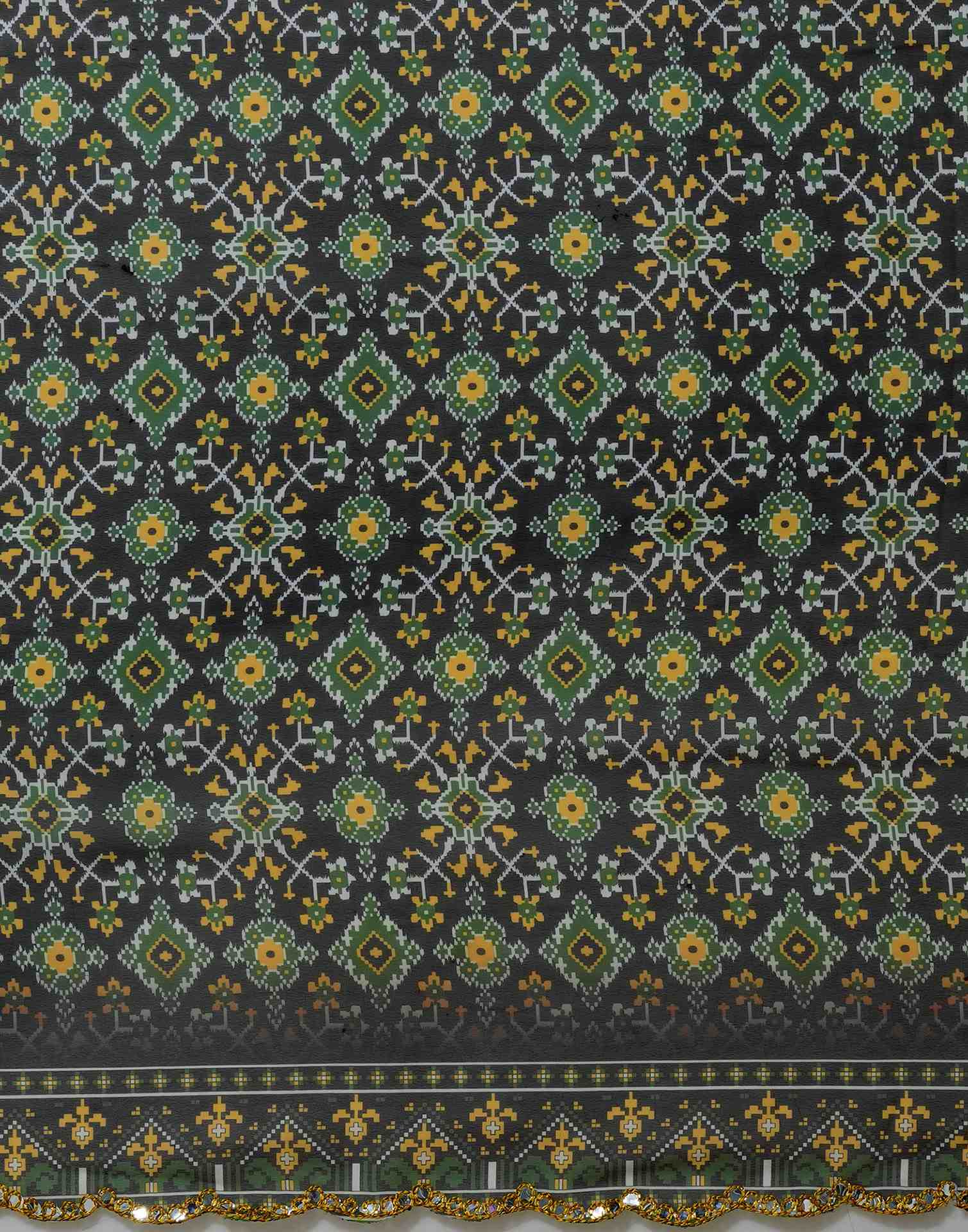 Black Georgette Printed Saree